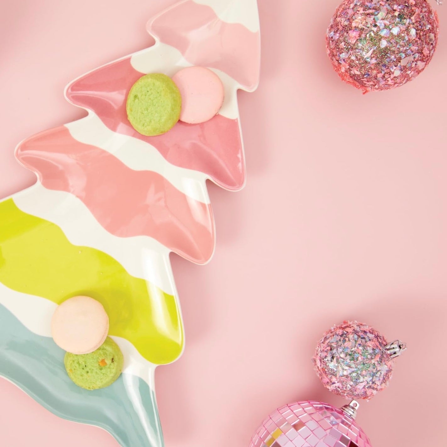 Ceramic Holiday Tree Tray - bubblegum market