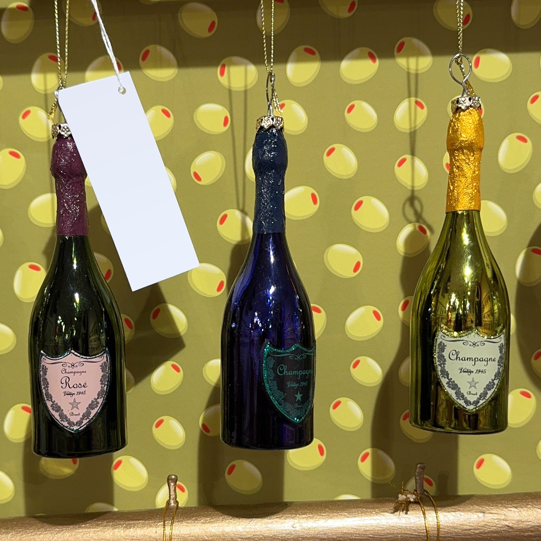 Champagne Bottle Ornament 5" - bubblegum market