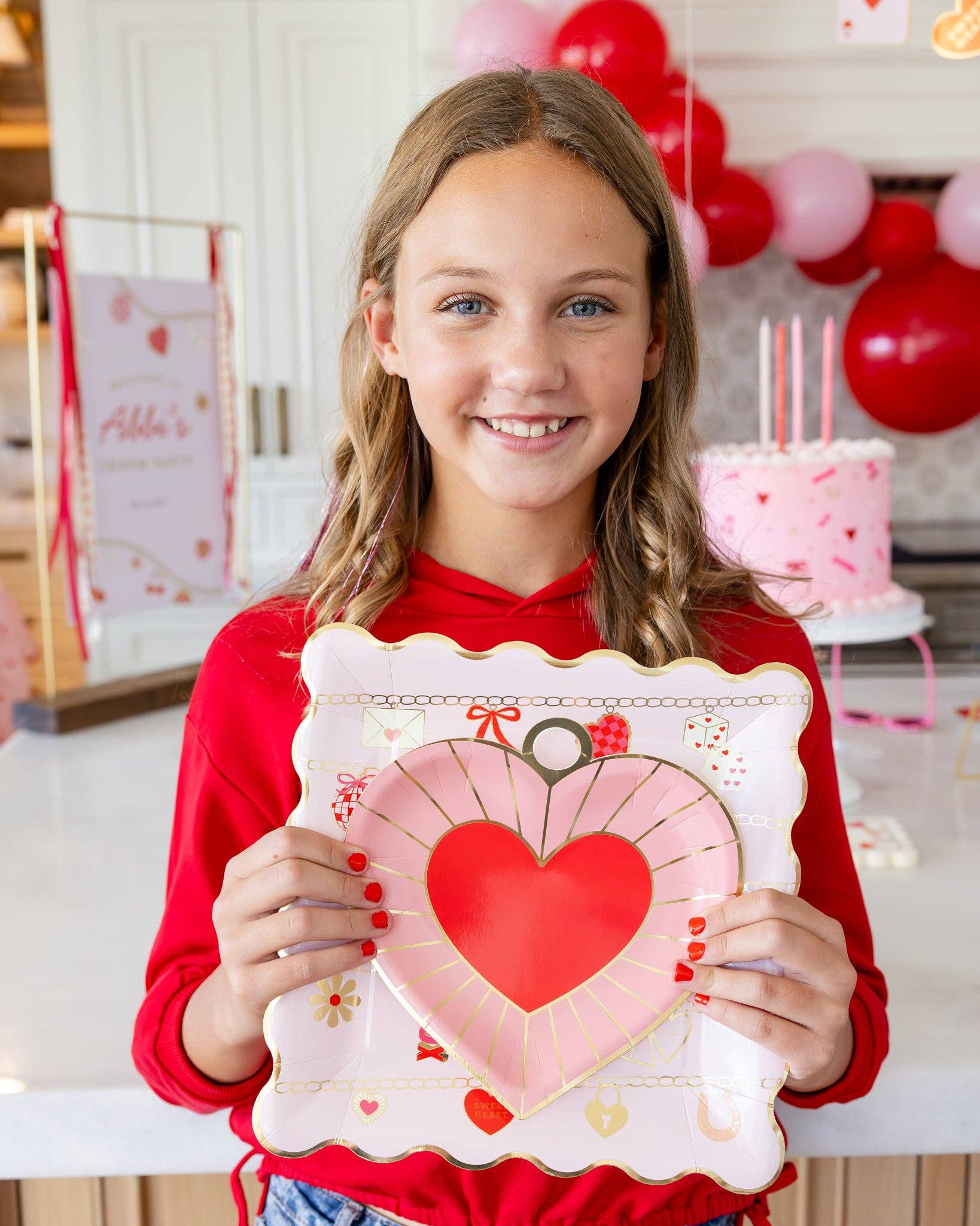 CHARMED Sweet Heart Charm - Shaped Plates 8" - bubblegum market