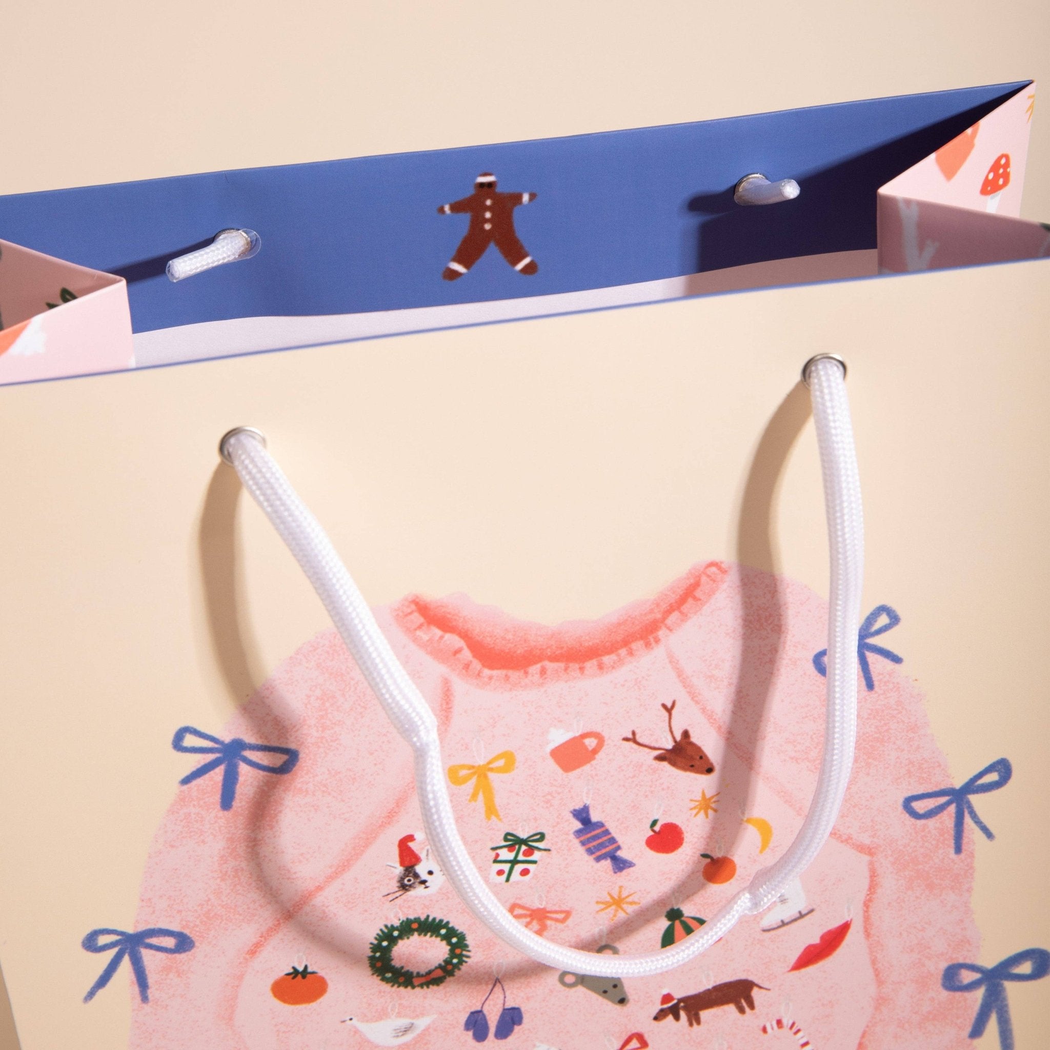 CHARMING SWEATER Large Gift Bag - bubblegum market