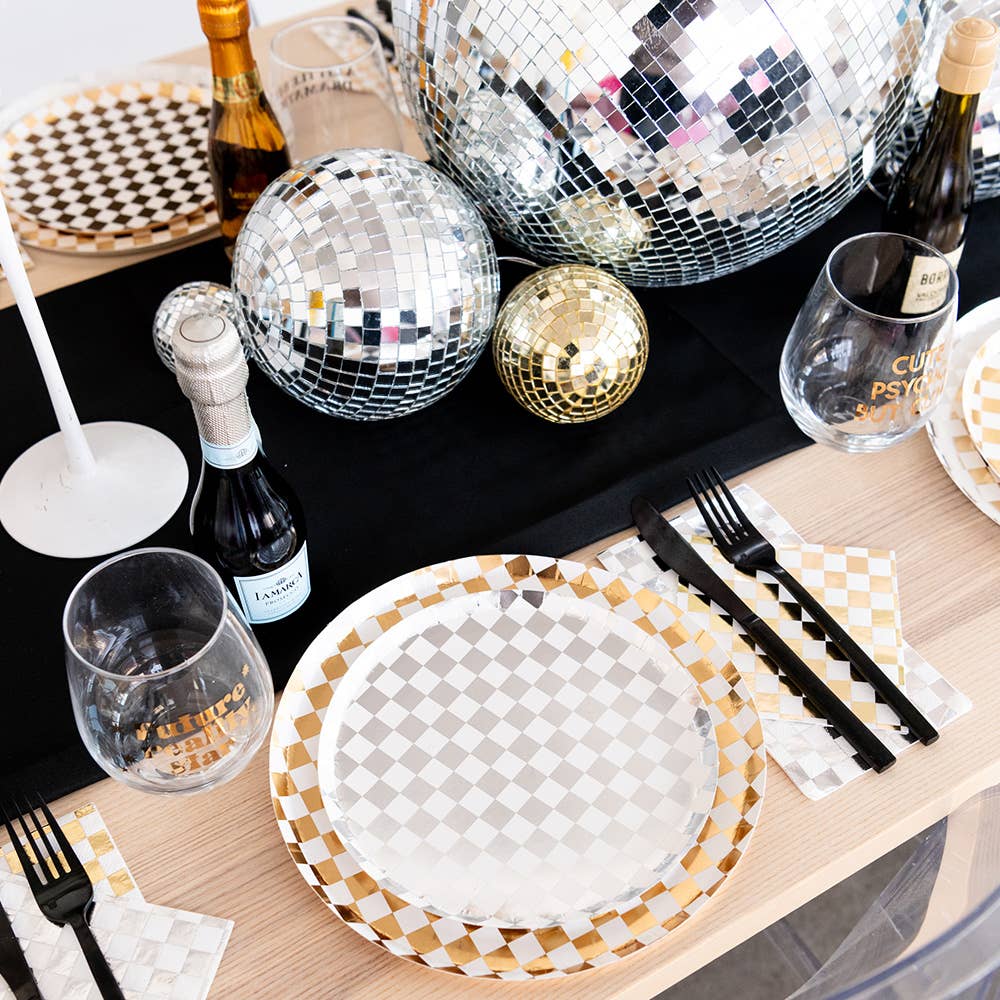 Check It! Gold Clash Cocktail Napkins - bubblegum market