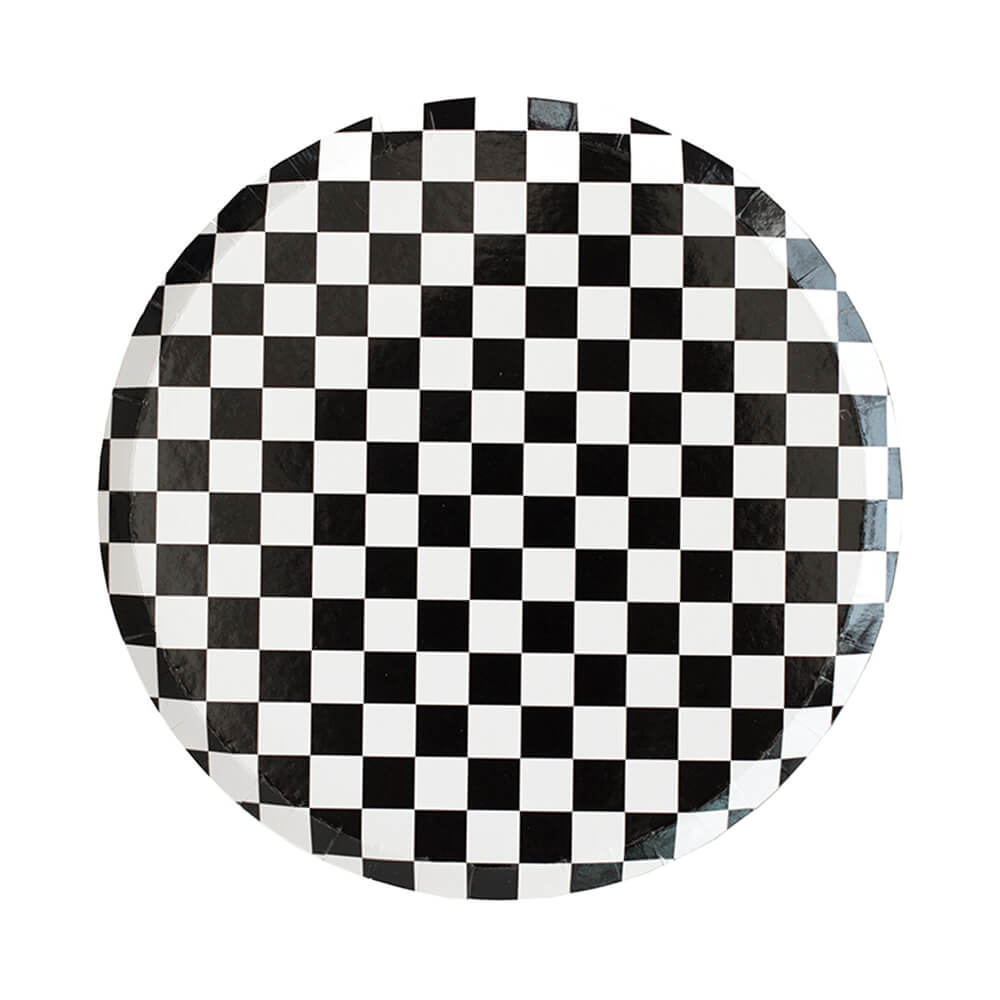Check It! The Classic Check Dessert Plates 8" - bubblegum market