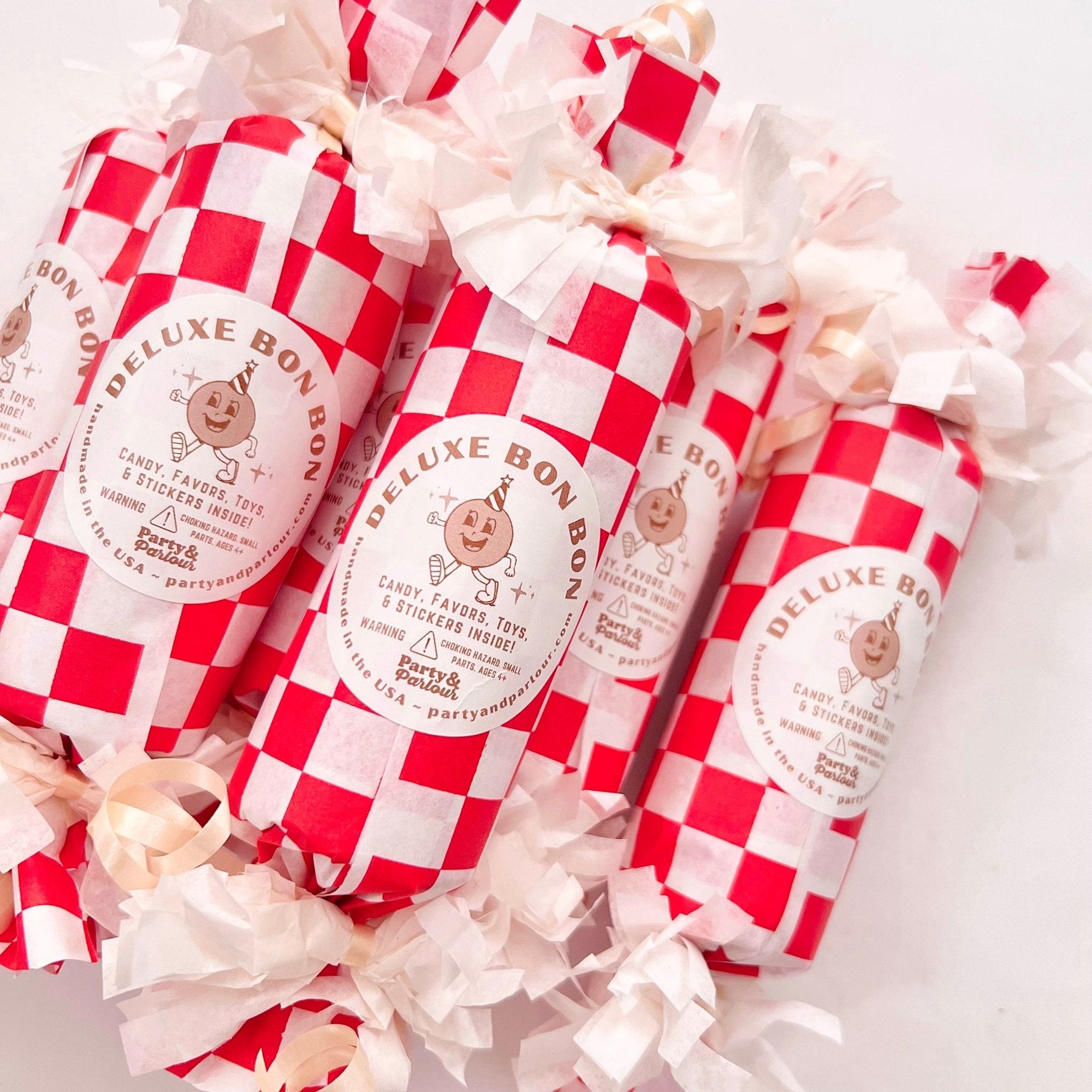 Checkered Deluxe Surprise Bon Bon Favor - bubblegum market