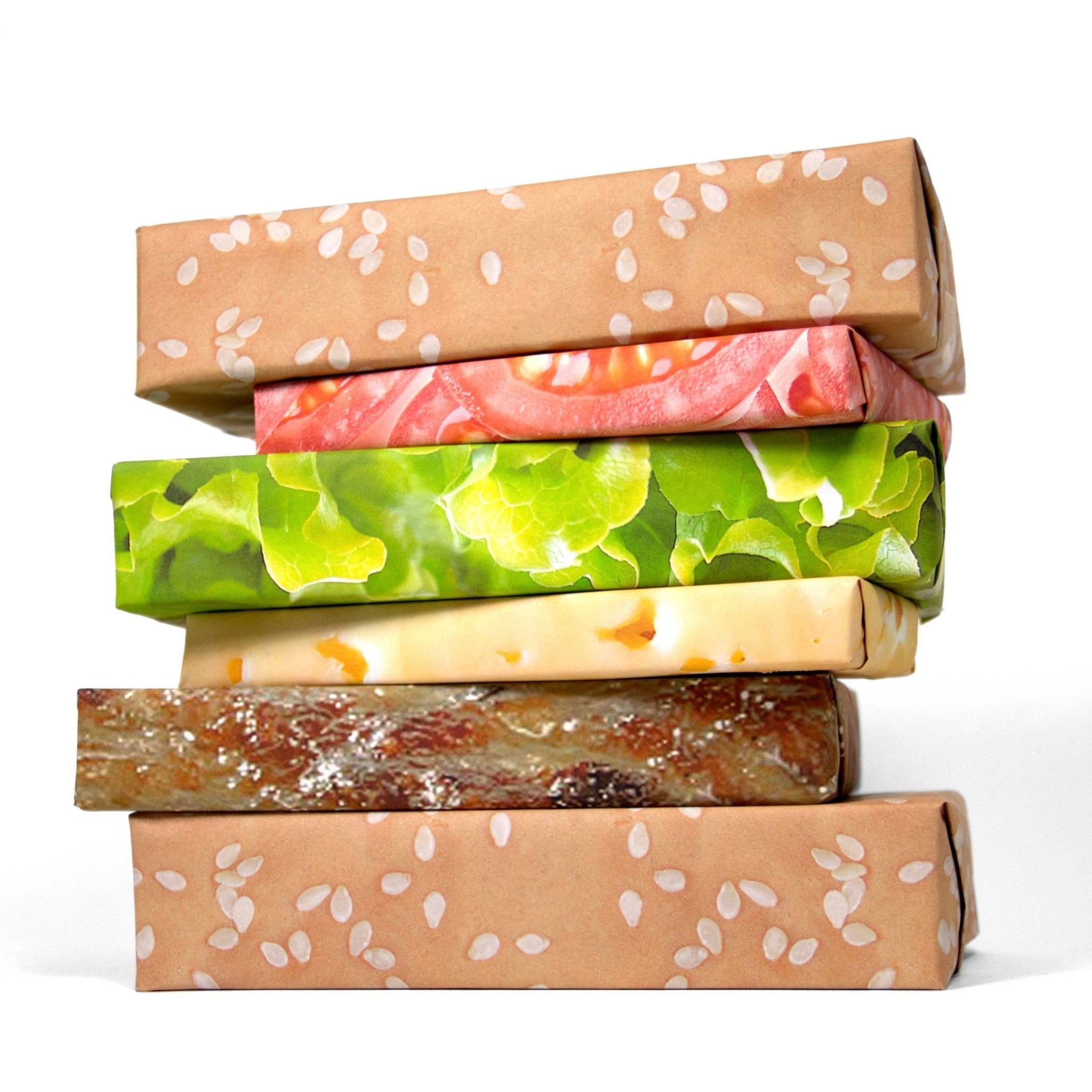 Cheeseburger Wrapping Paper Set (6 Sheets) - bubblegum market
