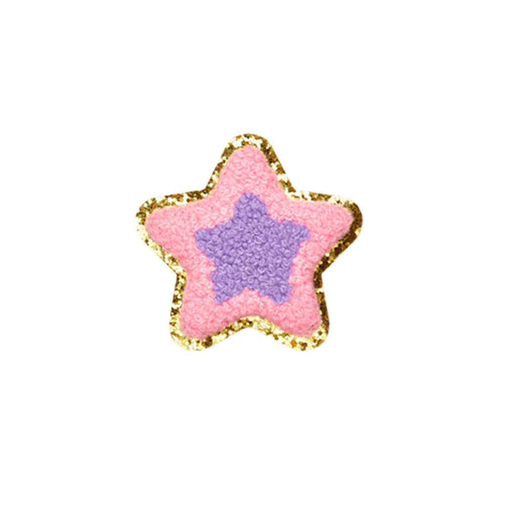 chenille-pink-purple-star-sticker-patch-backpack-party-favor-easter-basket-filler-stocking-stuffer-embroidered