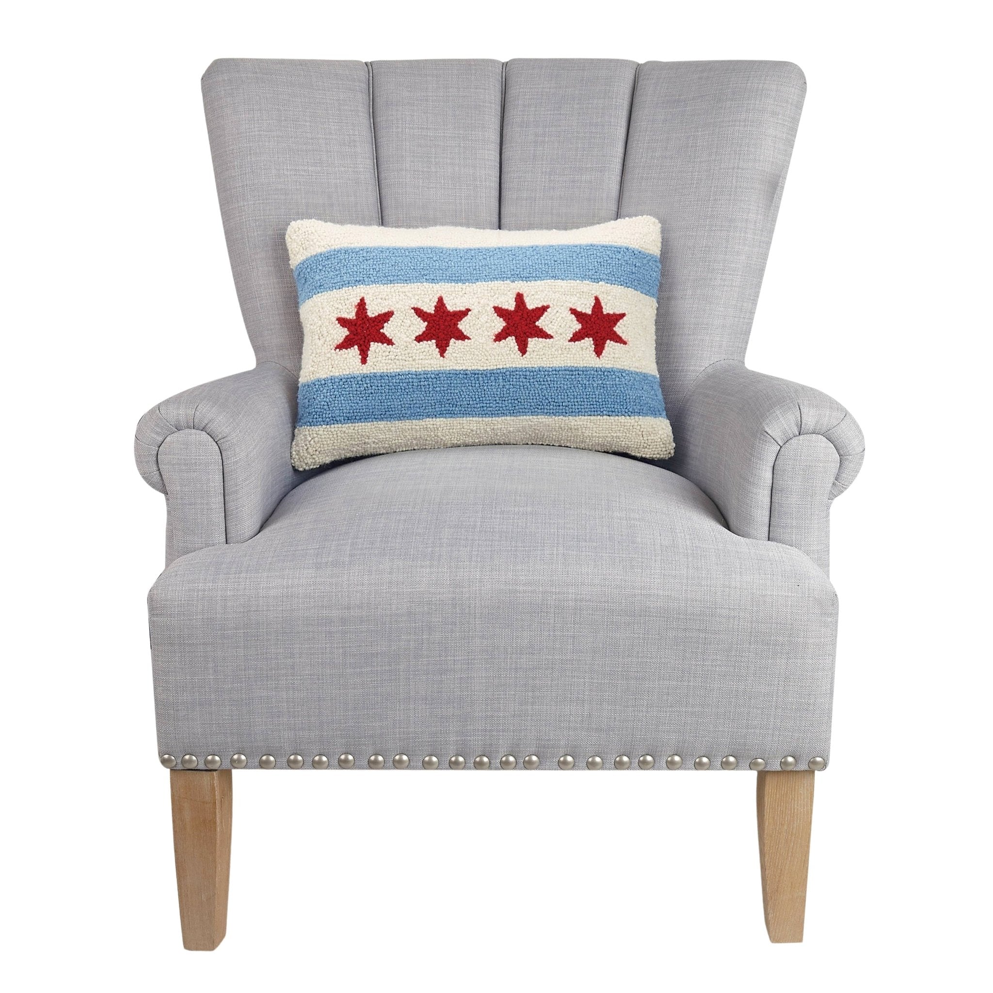 Chicago Flag Hook Pillow - bubblegum market