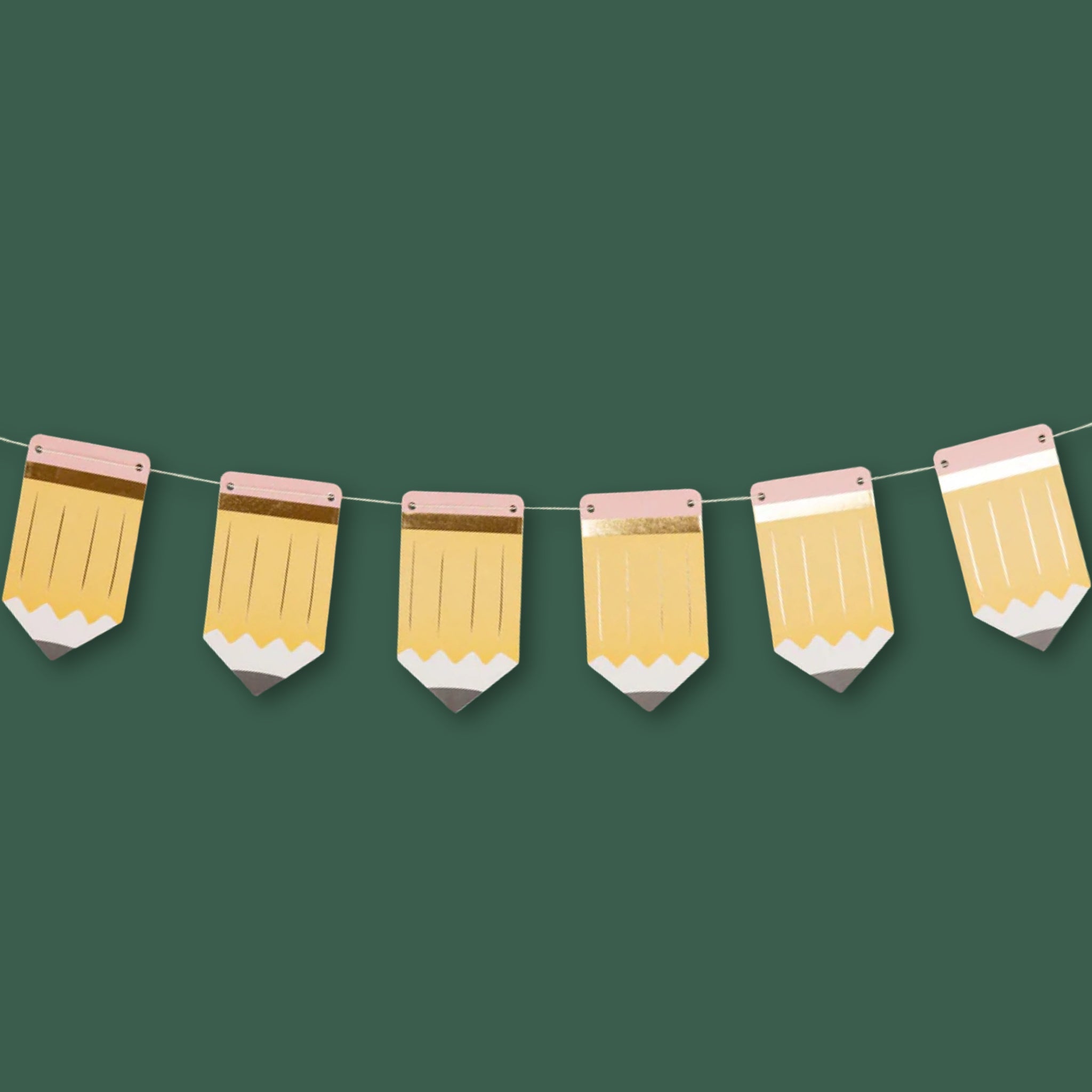 Chipboard Pencil Banner - bubblegum market