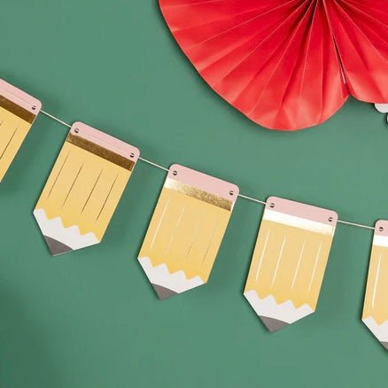 Chipboard Pencil Banner - bubblegum market