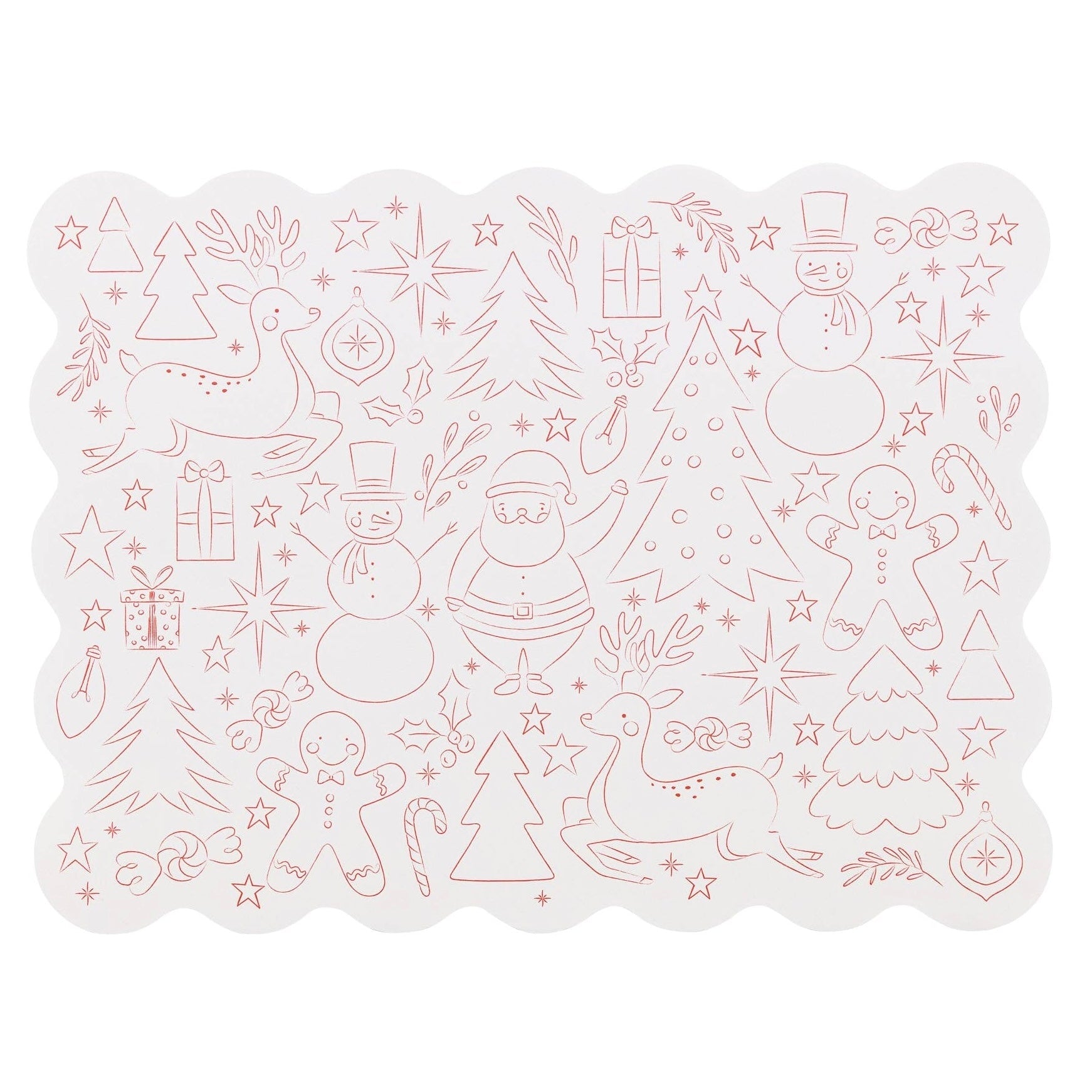 Christmas Coloring Activity Placemat - bubblegum market