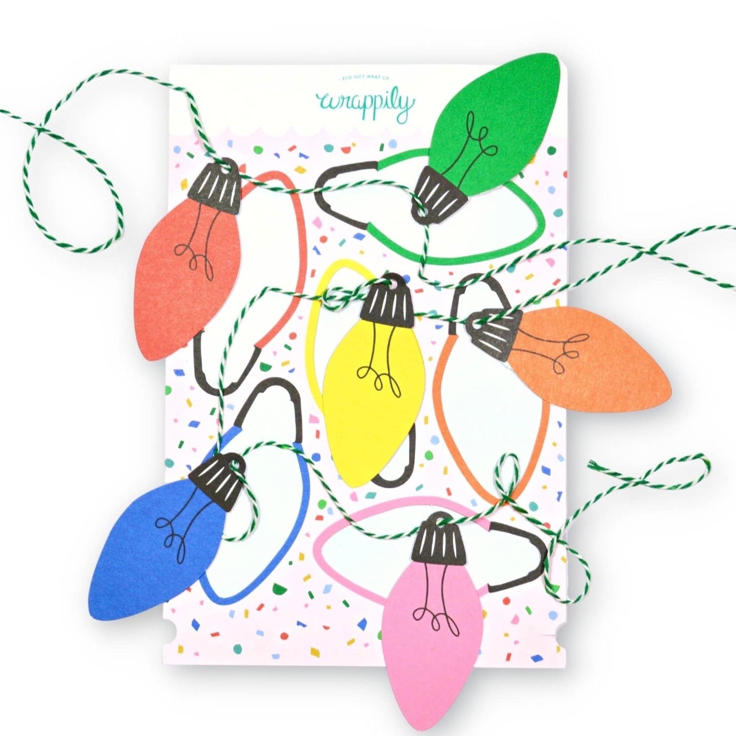 Christmas Lights Pop - Out Gift Tags (Set of 6) - bubblegum market