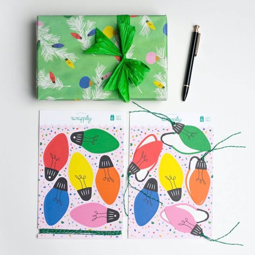 Christmas Lights Pop - Out Gift Tags (Set of 6) - bubblegum market