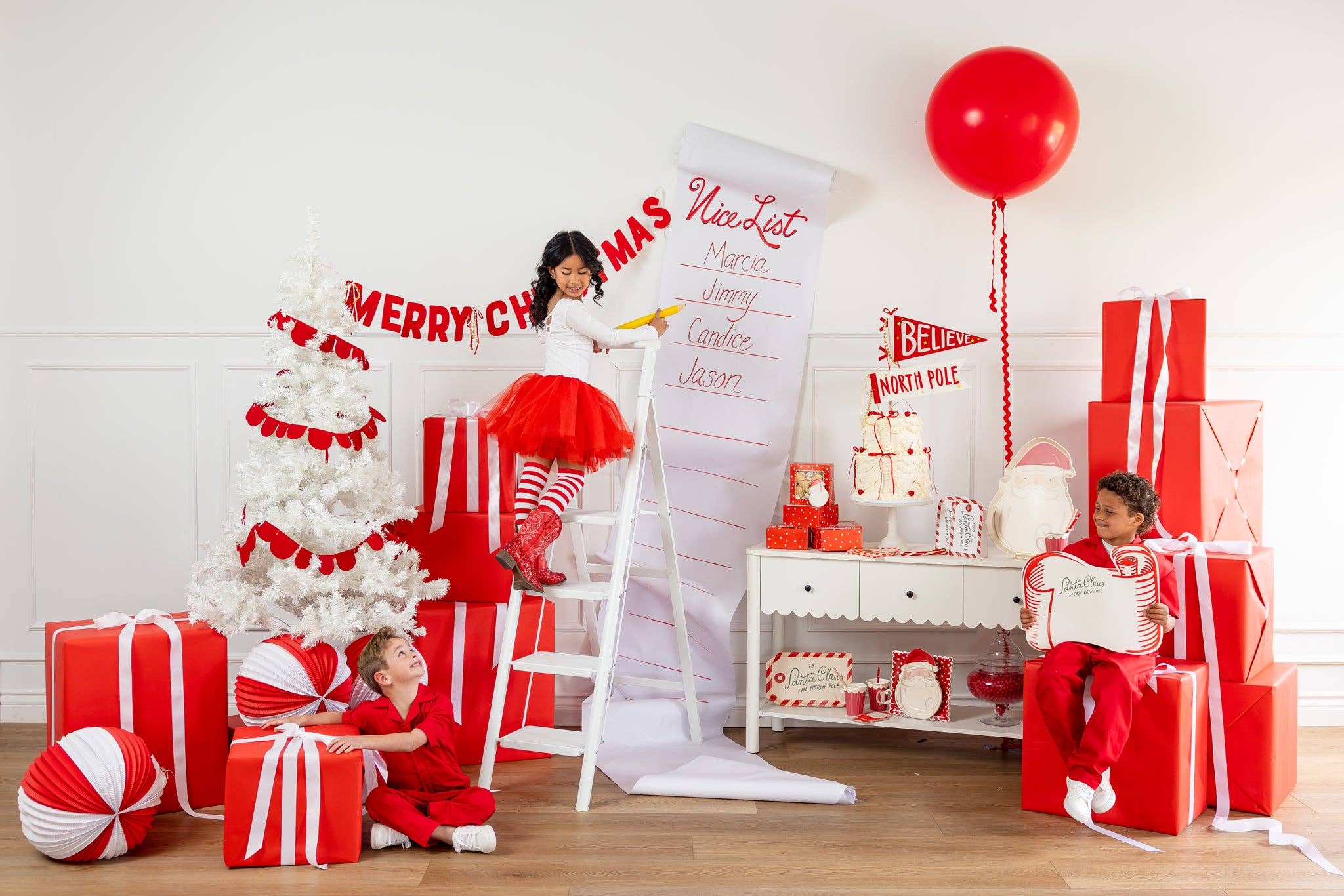 Christmas List Scroll Placemats - bubblegum market