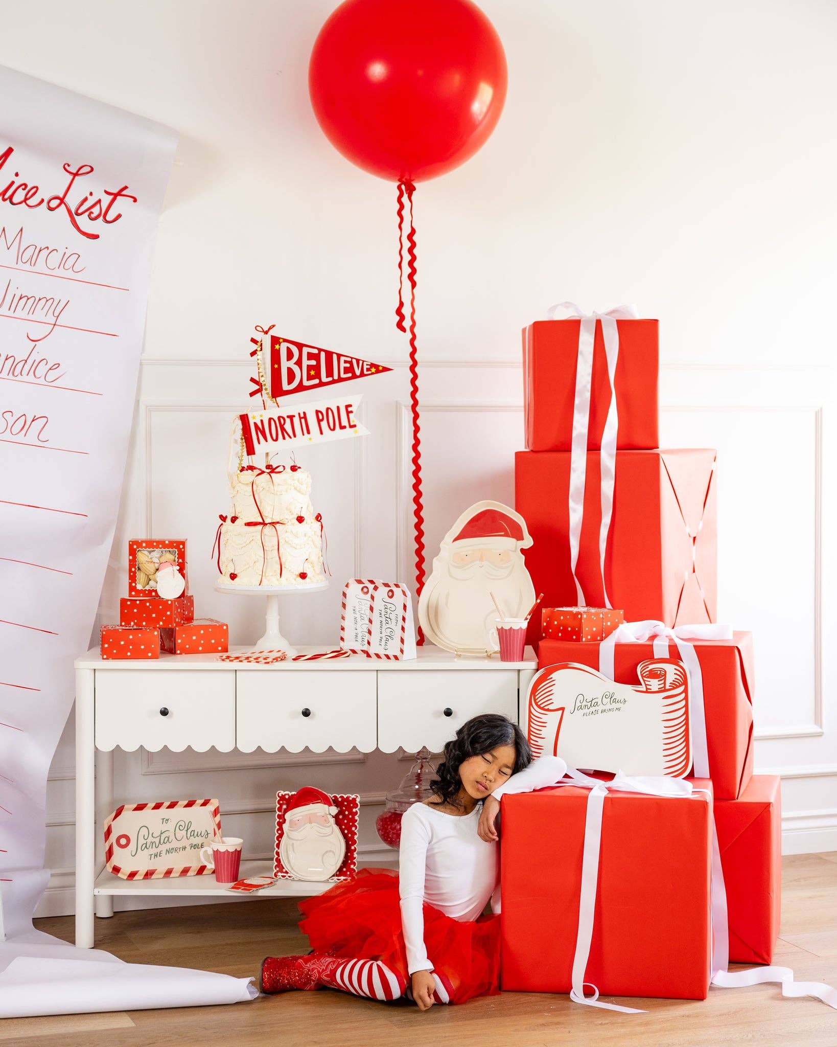 Christmas List Scroll Placemats - bubblegum market