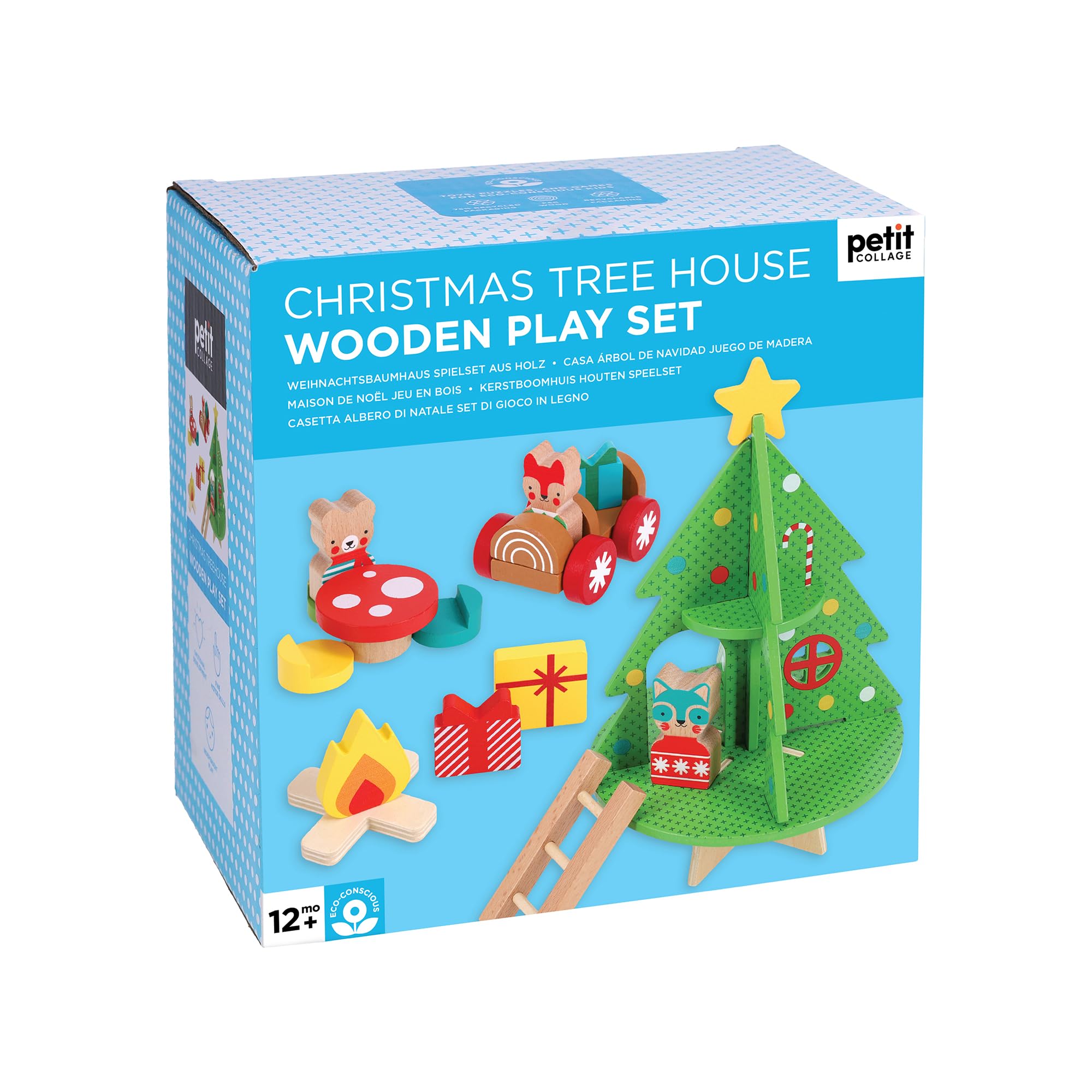 Christmas Treehouse Wooden Play Set - bubblegum market