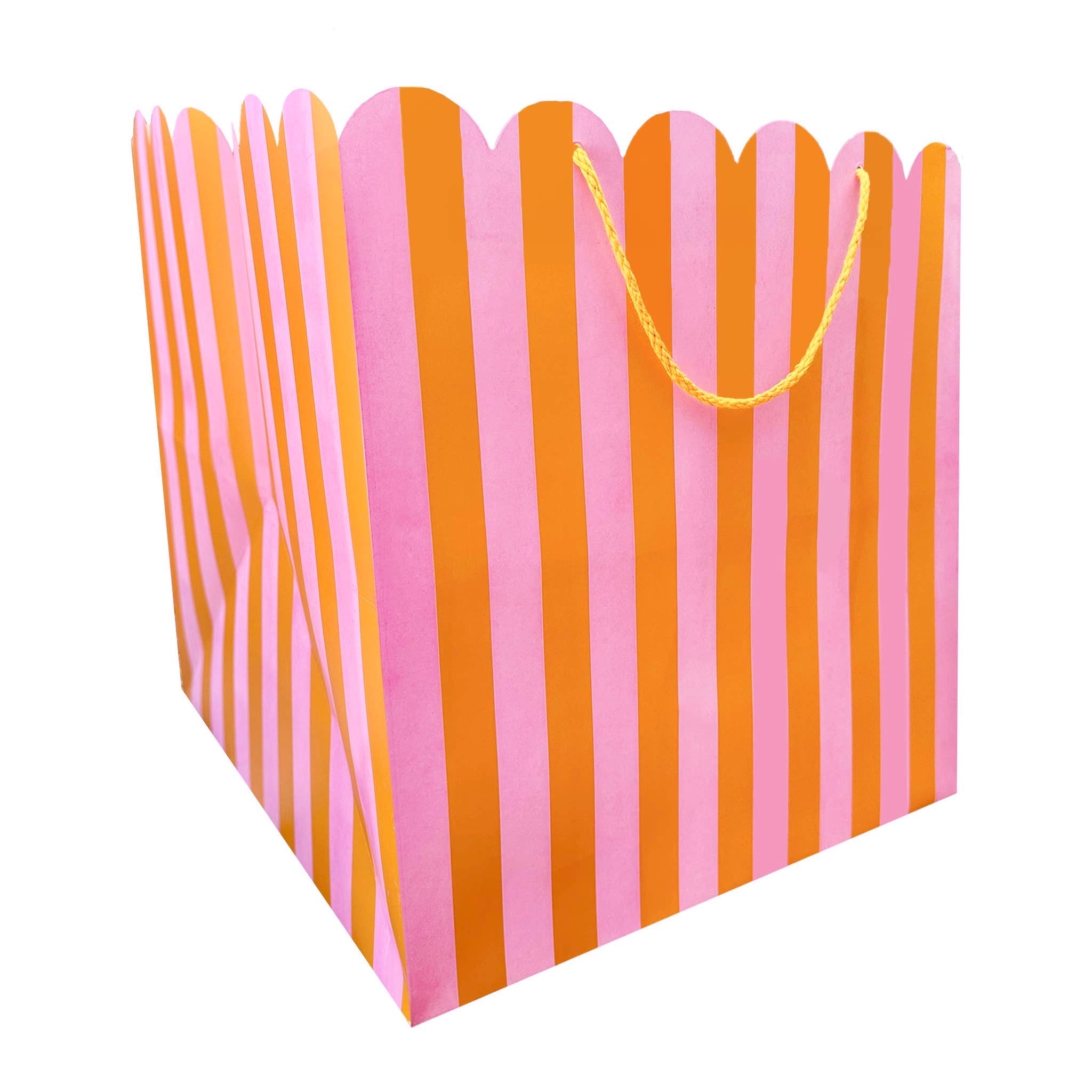Citrus Stripe Large Square Gift Bag - bubblegum market