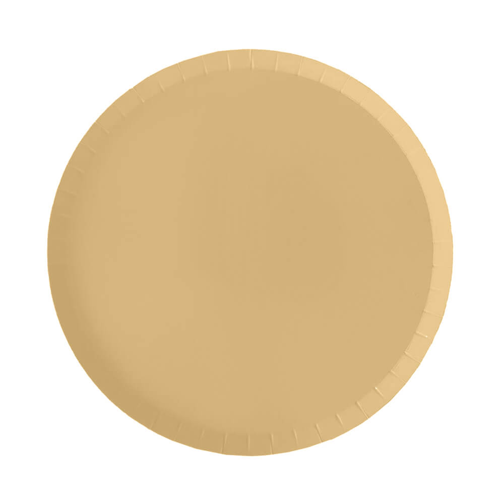 classic-matte-gold-paper-plates-josi-james-golden-mustard