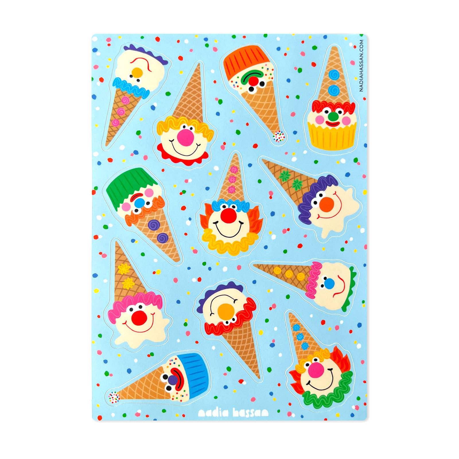 Clown Cones Vinyl Sticker Sheet - bubblegum market