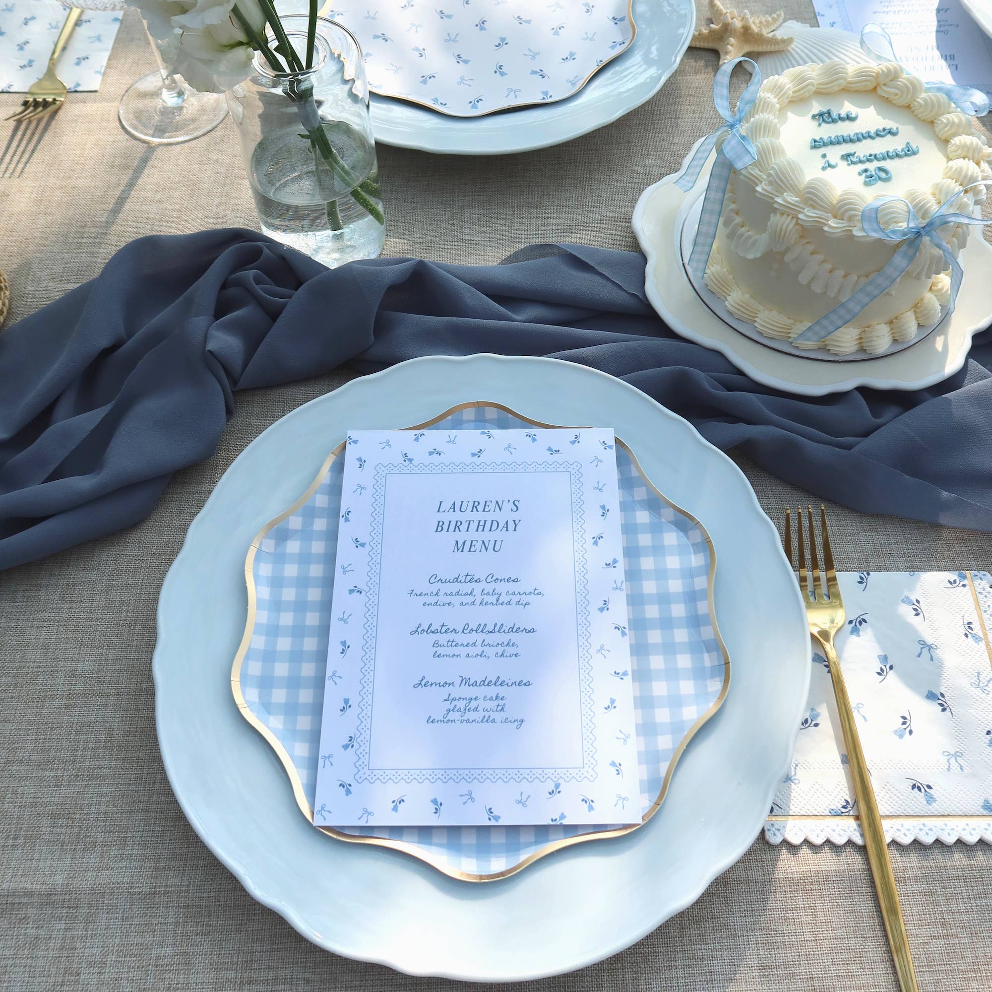Coastal Pretty Cocktail Napkins - bubblegum market