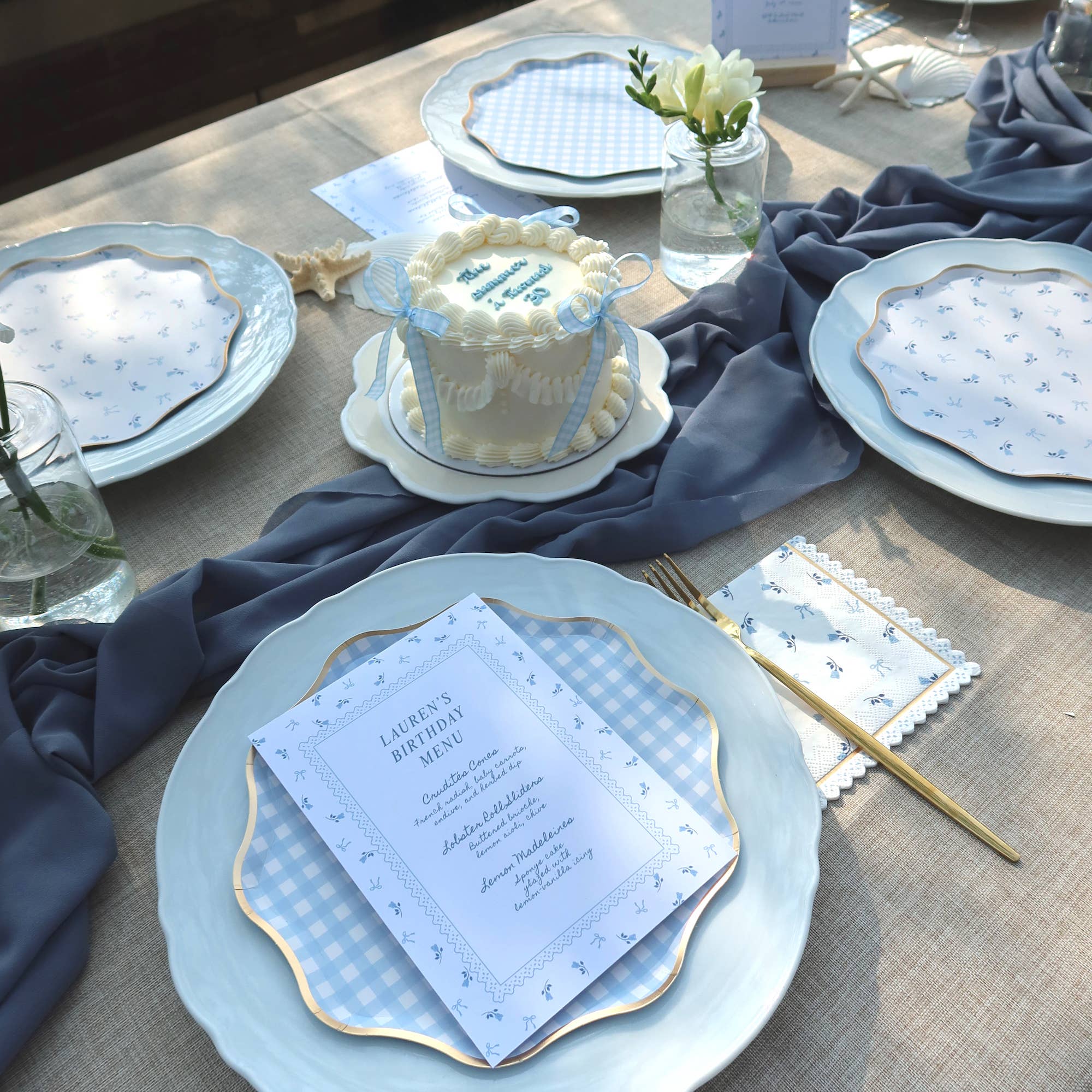 Coastal Pretty Small Plates 8.5" - bubblegum market