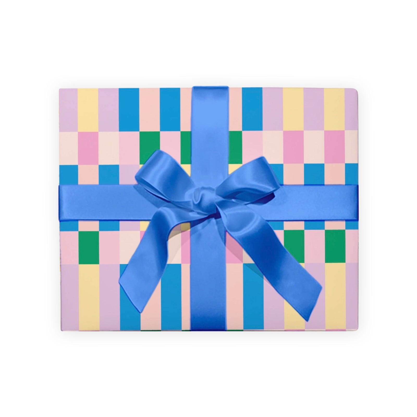 Color Blocked Stripe Wrapping Paper Sheets (Roll of 3) - bubblegum market