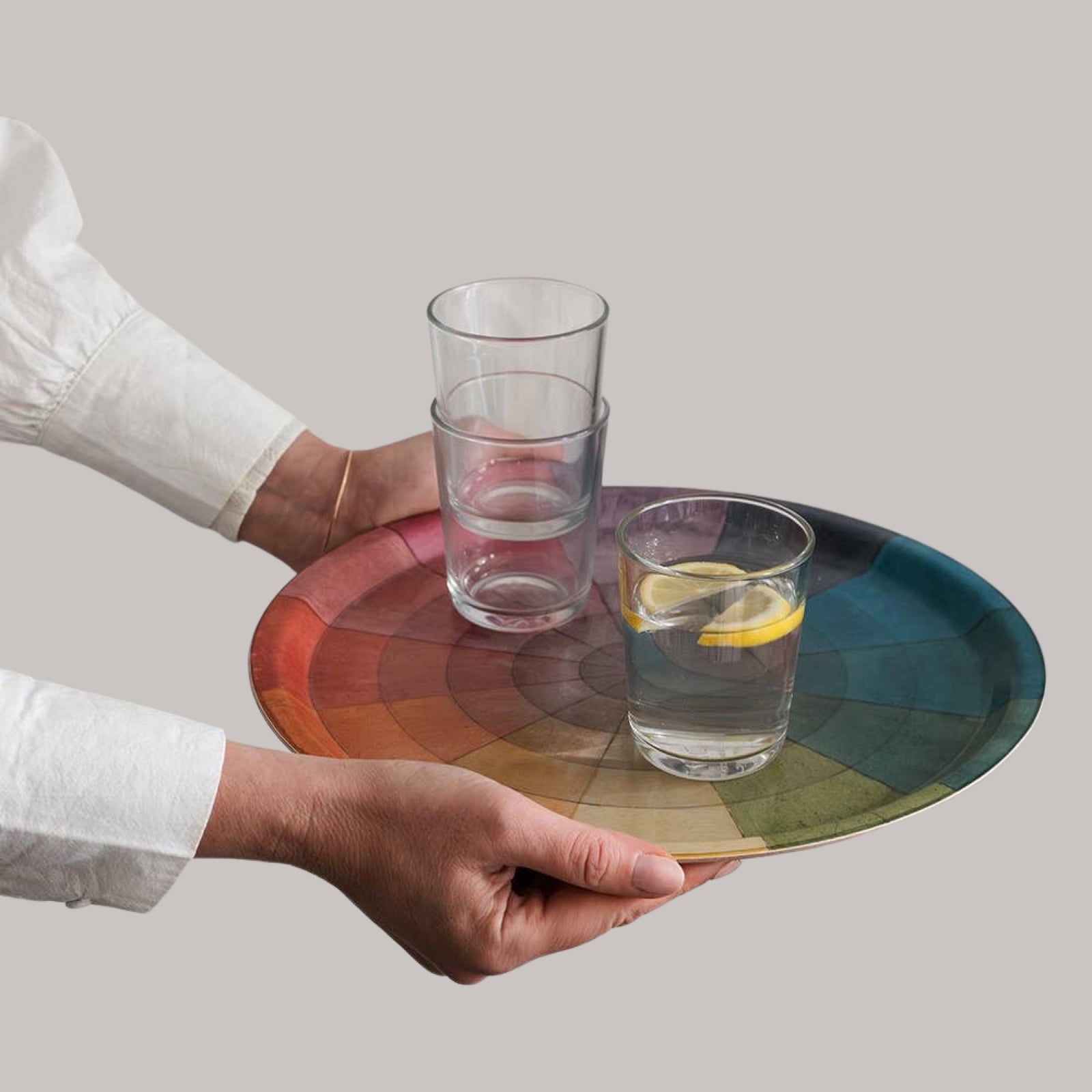 Color Wheel Birchwood Tray - bubblegum market