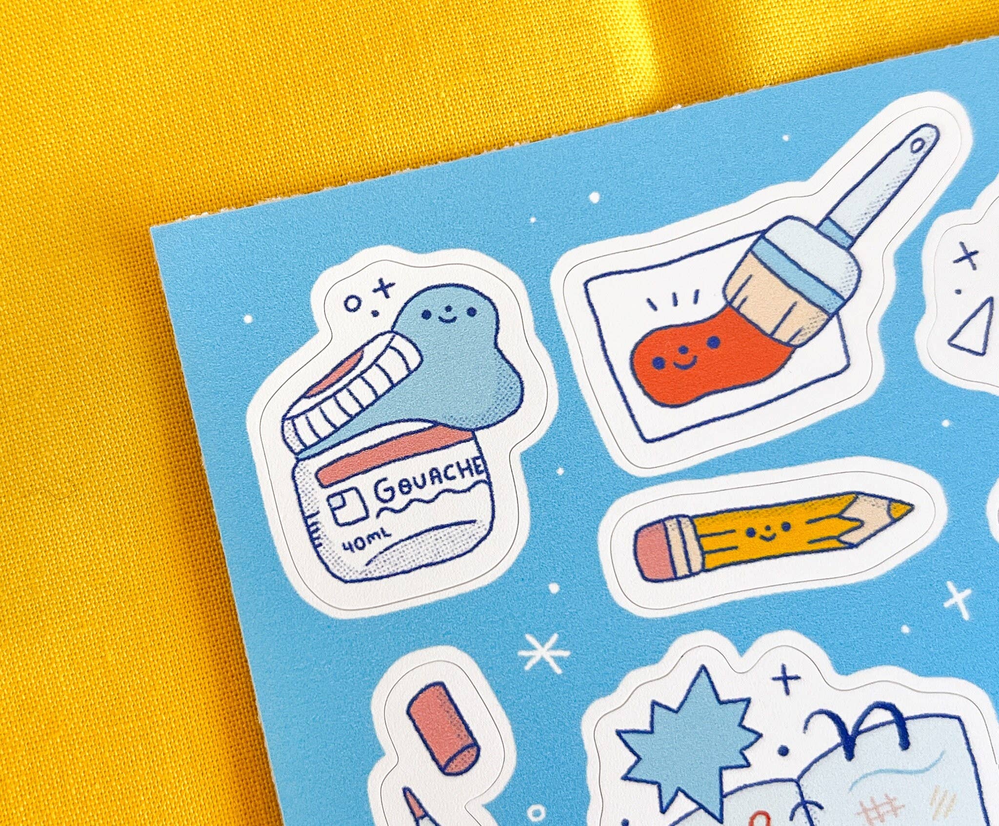 Colorful Artsy Friends Stickers - bubblegum market