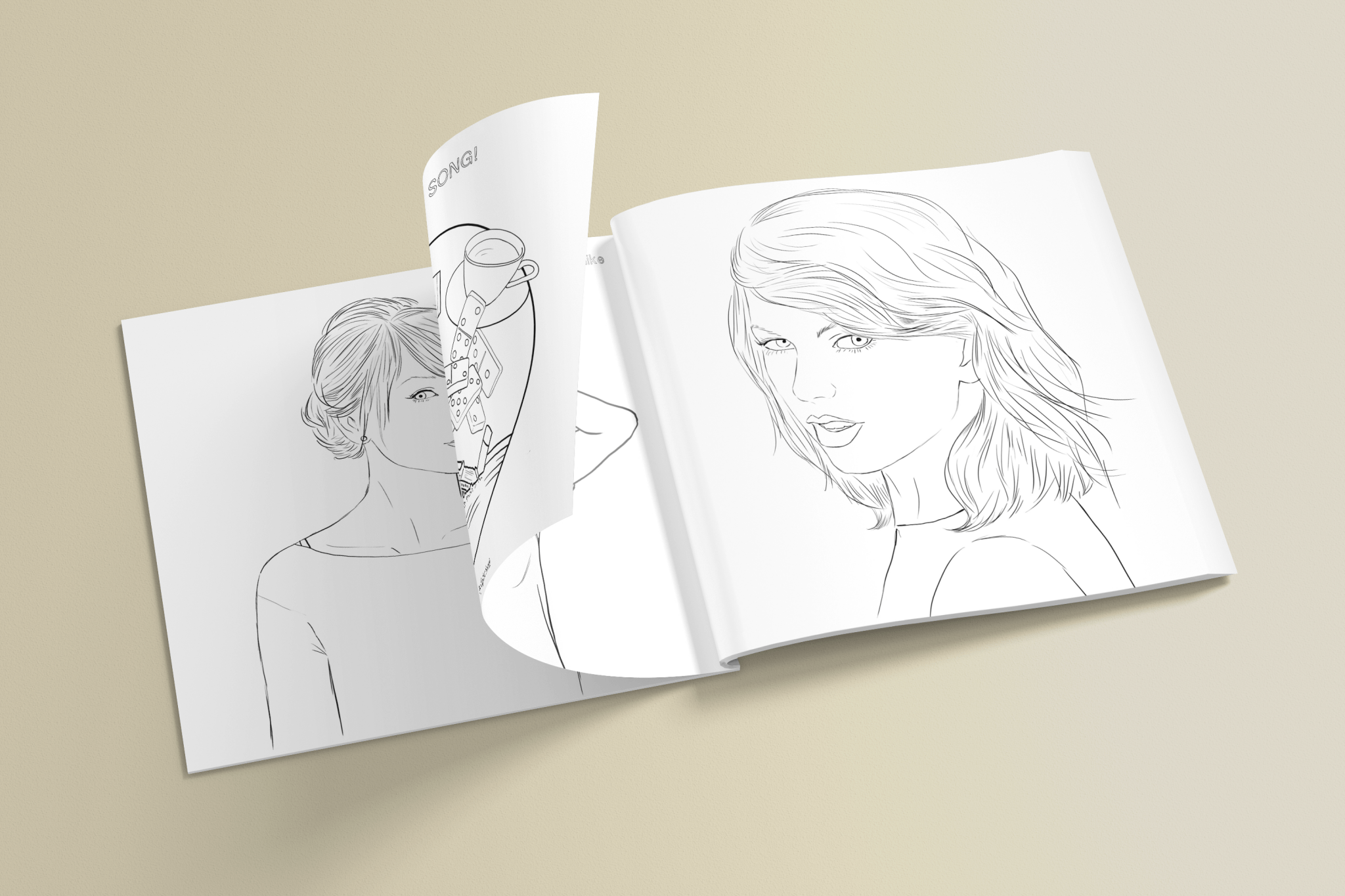 Colour Me Swiftly Unofficial Taylor Swift Coloring Book - bubblegum market