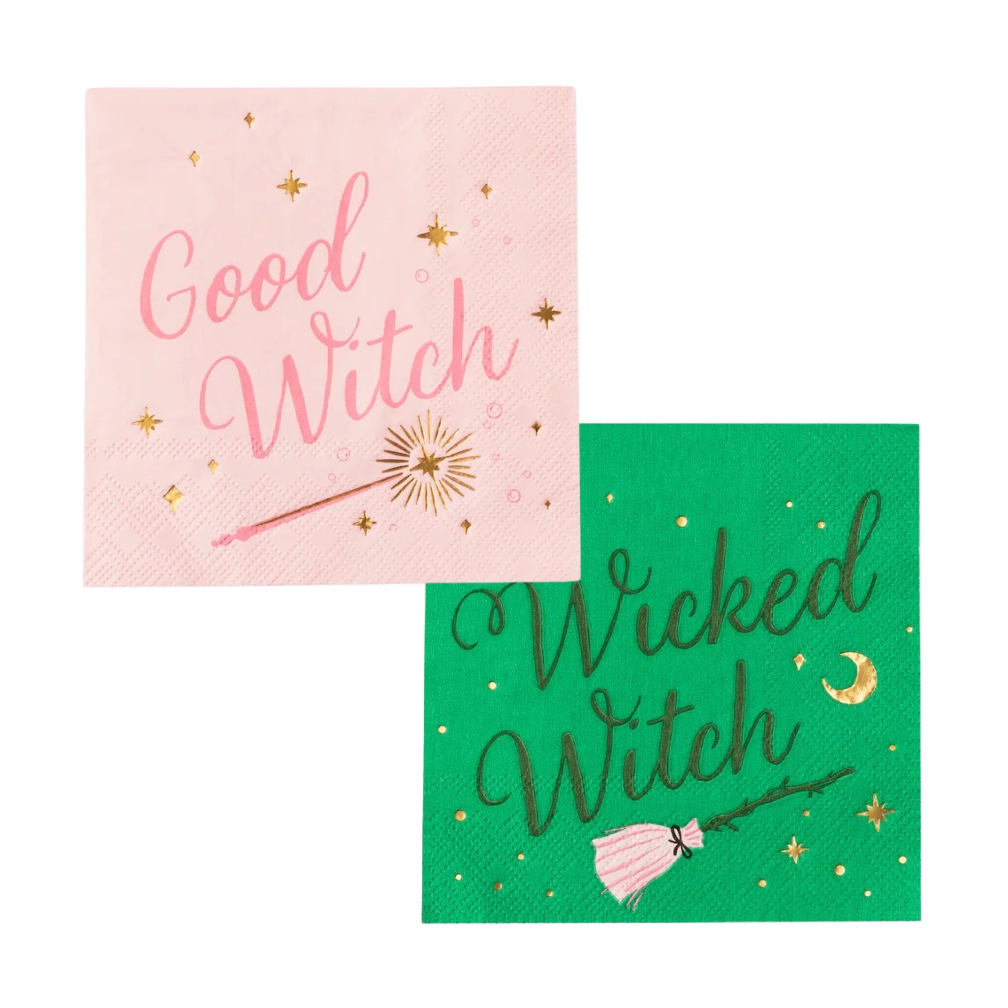 COMING SOON: Good Witch / Wicked Witch Cocktail Napkins - bubblegum market