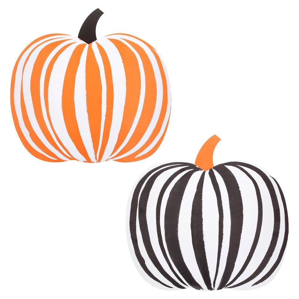 COMING SOON: Meri Meri Halloween Striped Pumpkin Paper Placemats - bubblegum market