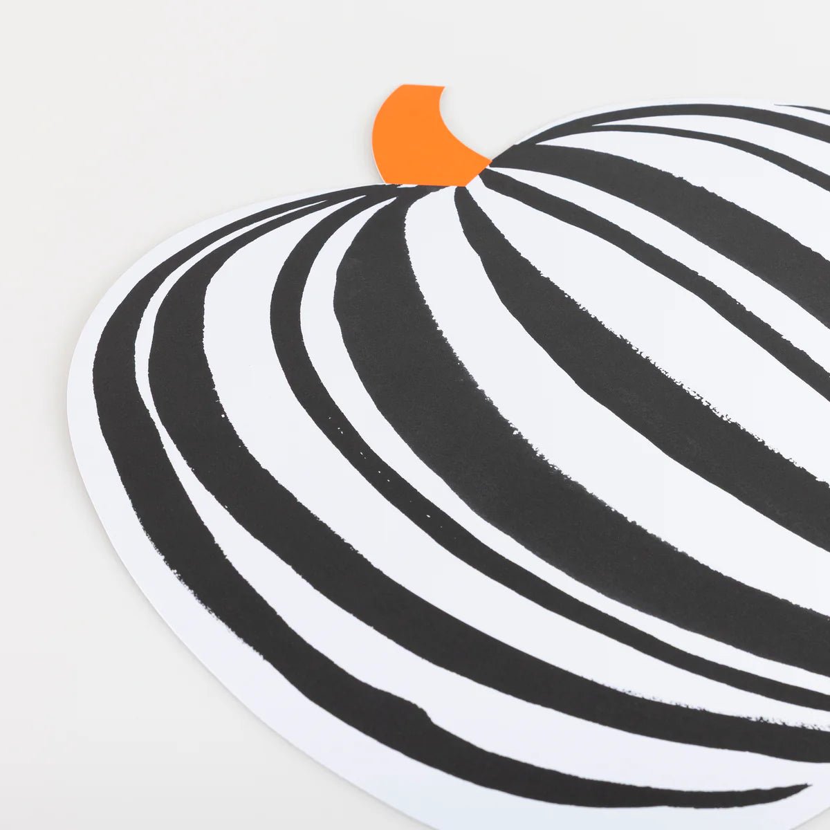 COMING SOON: Meri Meri Halloween Striped Pumpkin Paper Placemats - bubblegum market