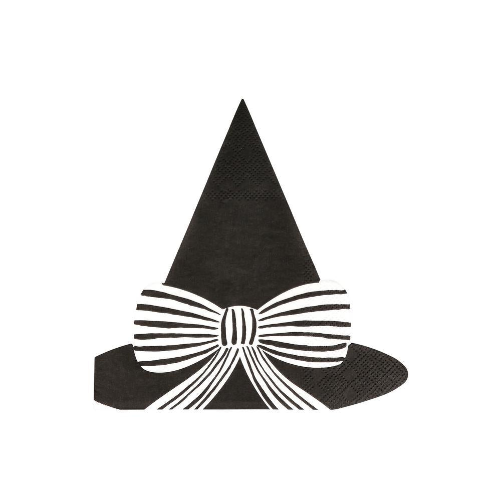 COMING SOON: Meri Meri Party Black & White Stripy Bow Witch Hat Napkins - bubblegum market