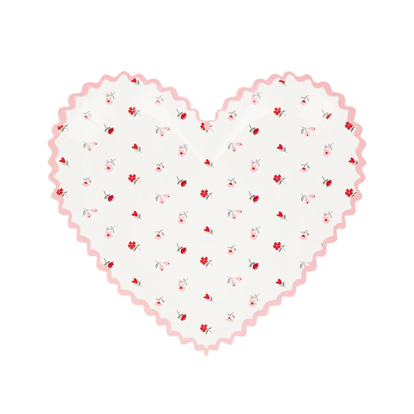 COMING SOON: Meri Meri Party Vintage Rose Heart Plates 8.75" - bubblegum market