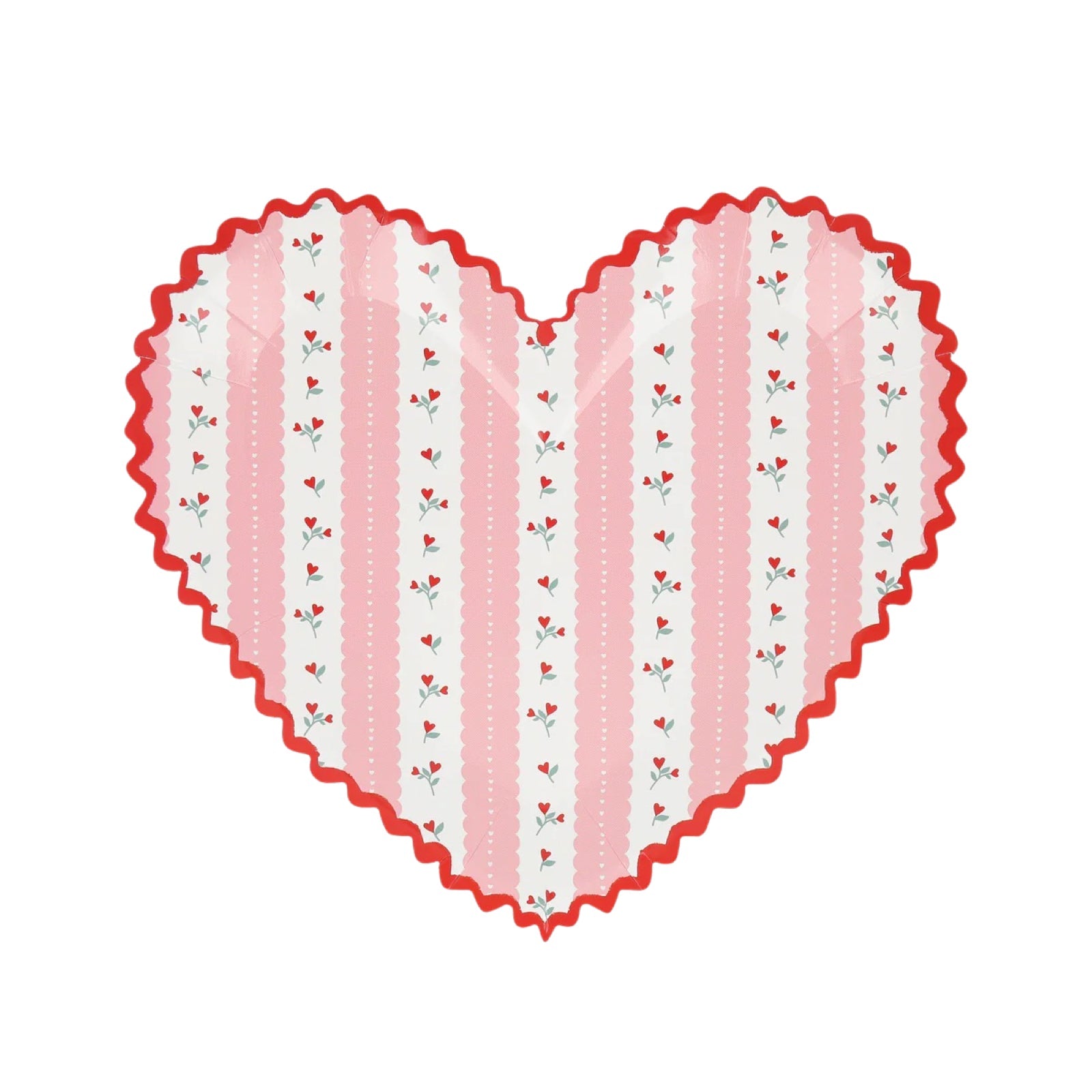 COMING SOON: Meri Meri Party Vintage Rose Heart Plates 8.75" - bubblegum market