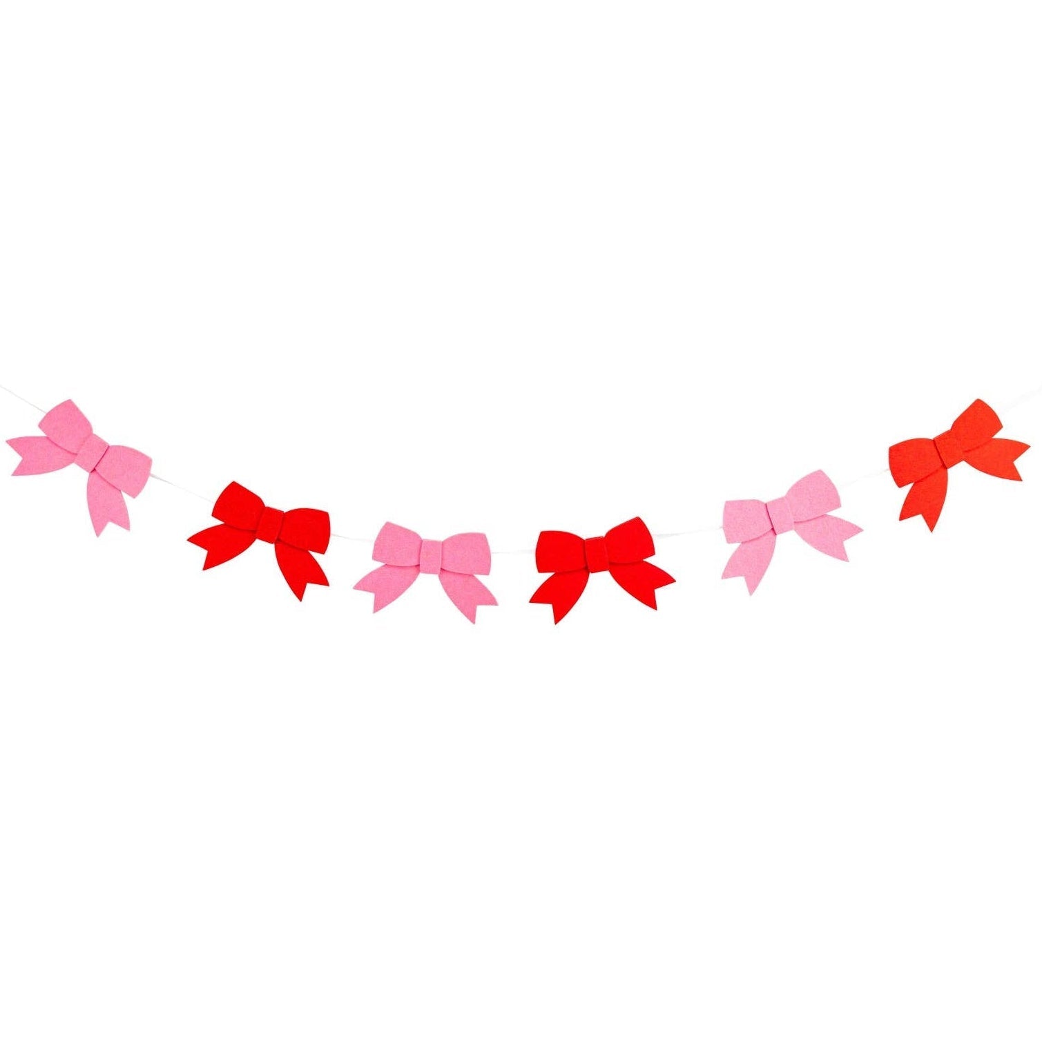 COMING SOON: Pink & Red Felt Bow Banner - bubblegum market