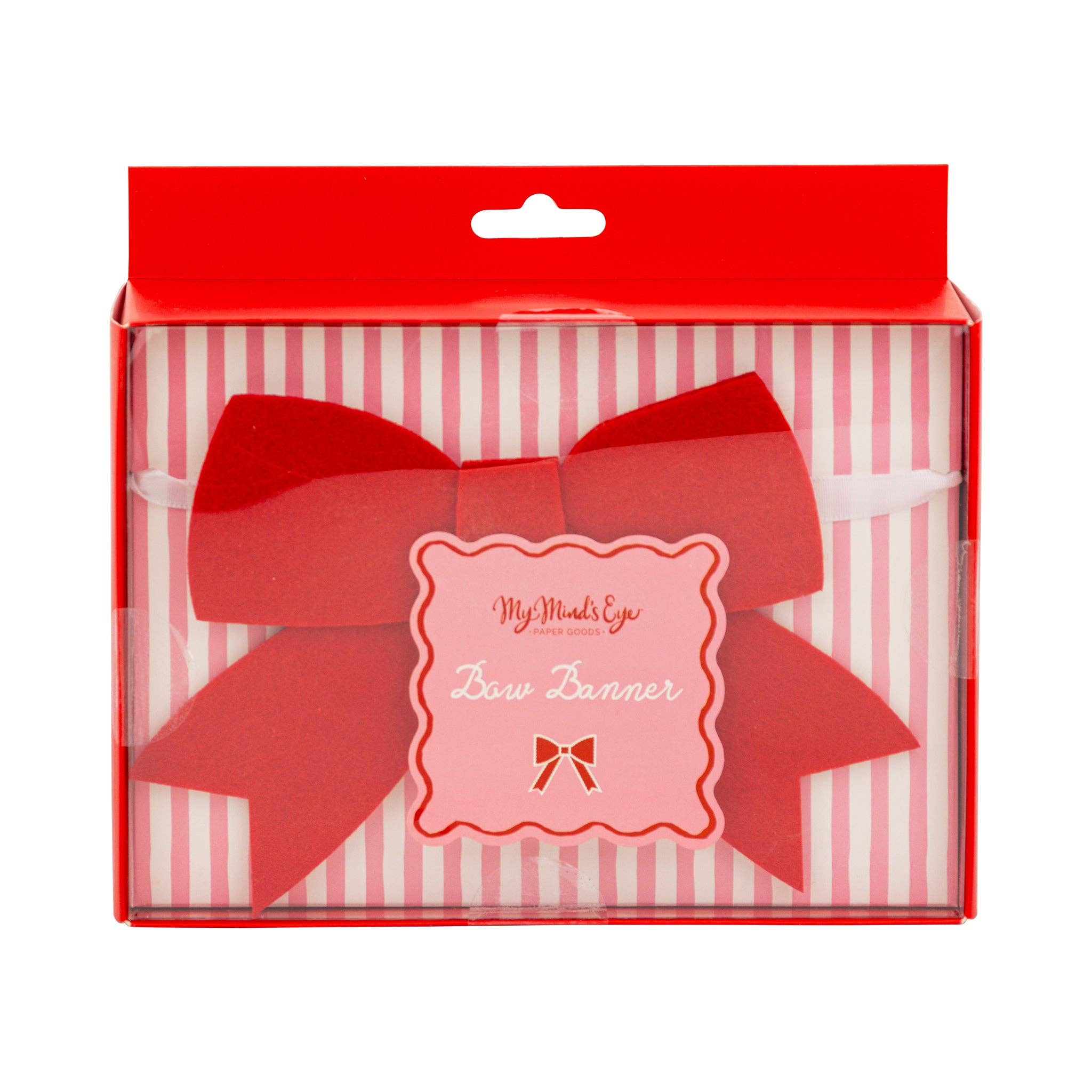 COMING SOON: Pink & Red Felt Bow Banner - bubblegum market