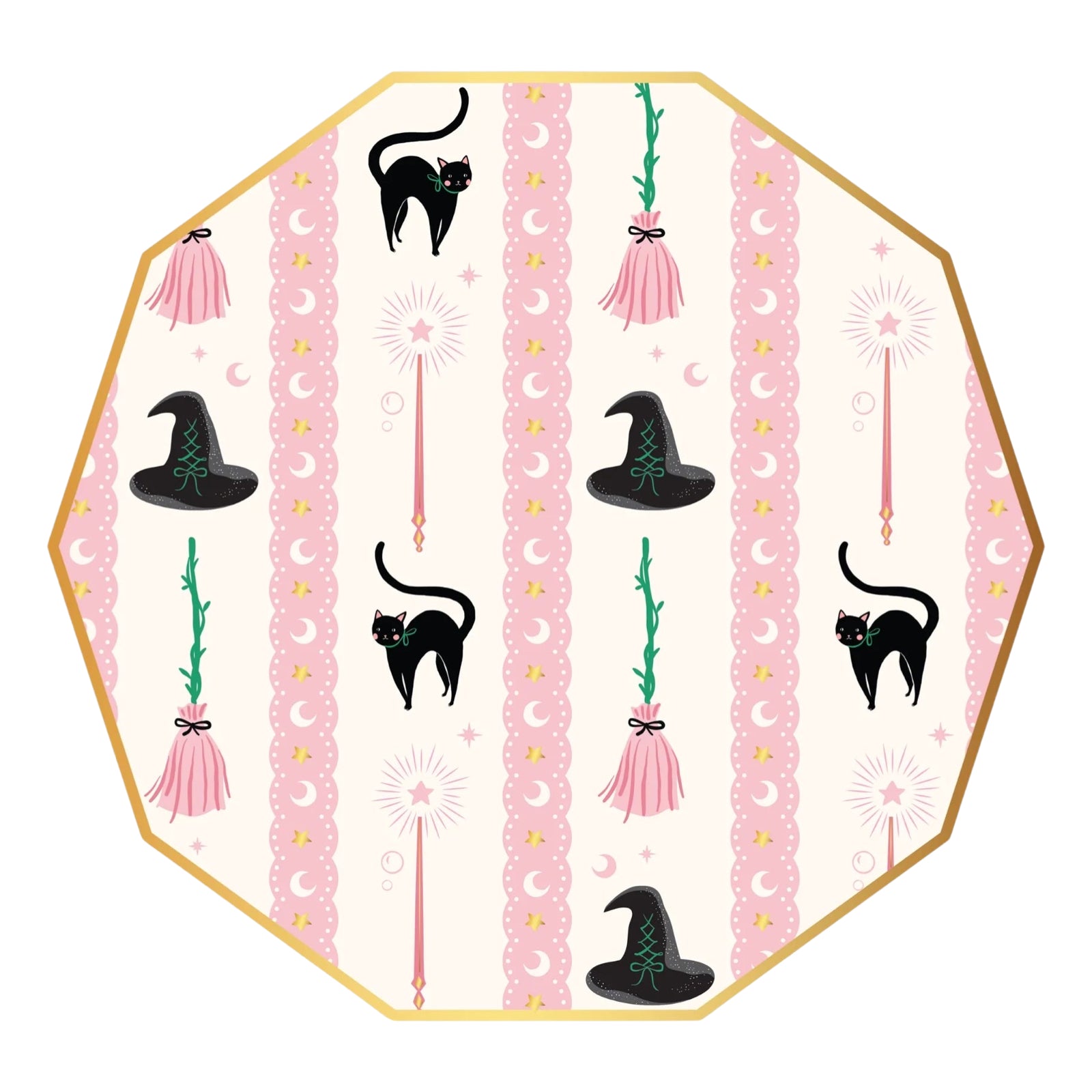 COMING SOON: Witch Hat & Broom Halloween Plates 10.5" - bubblegum market