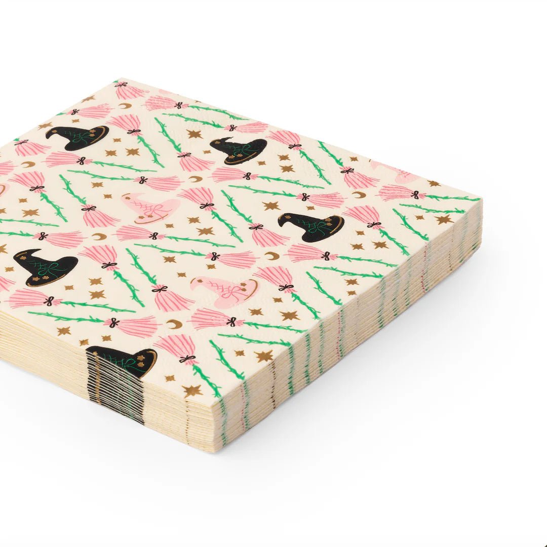 COMING SOON: Witch Hat & Broom Large Napkins - bubblegum market