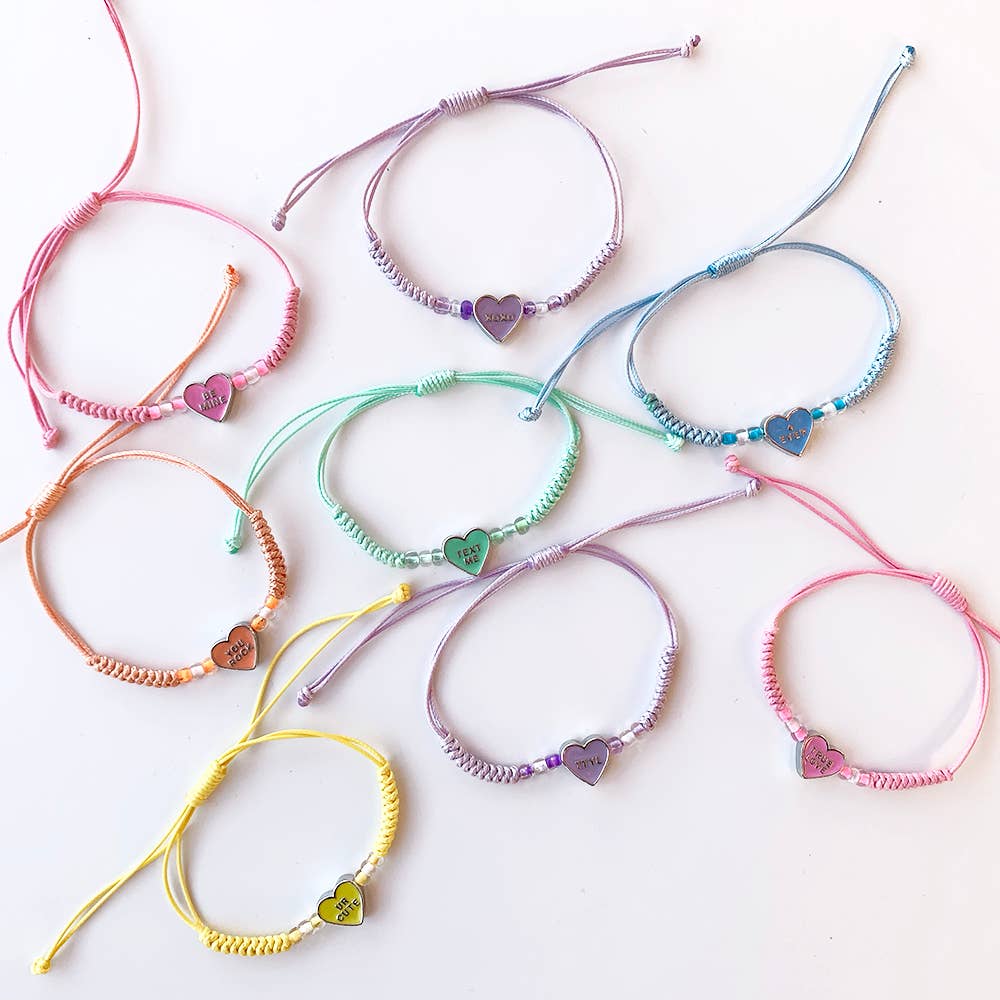 Conversation Heart Valentine Bracelets - bubblegum market