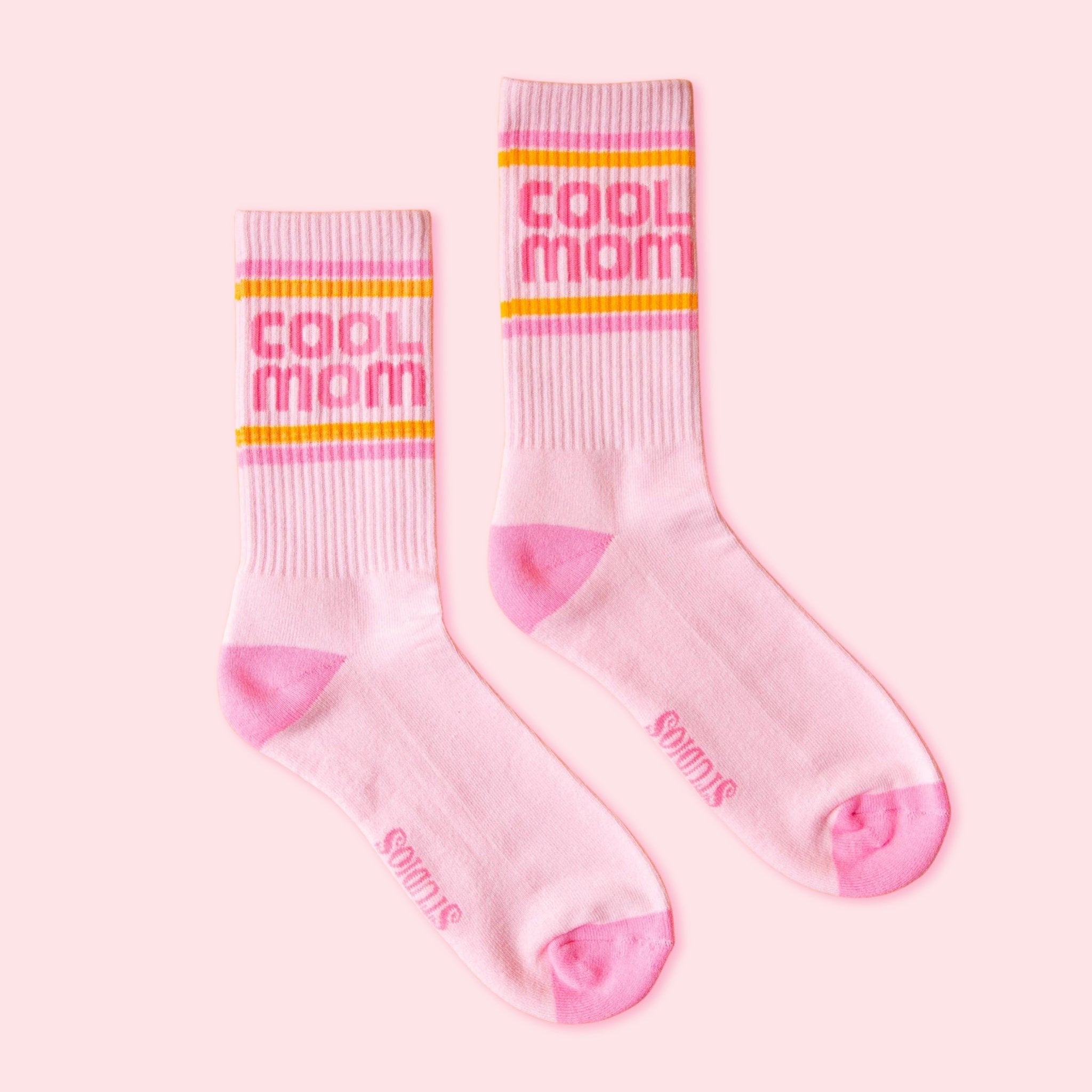 COOL MOM Ribbed Crew Socks - bubblegum market