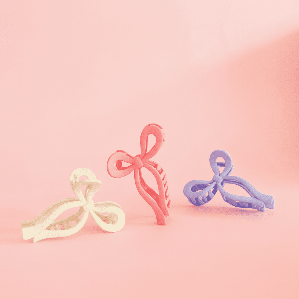 Coquette Bow Hair Claw - bubblegum market
