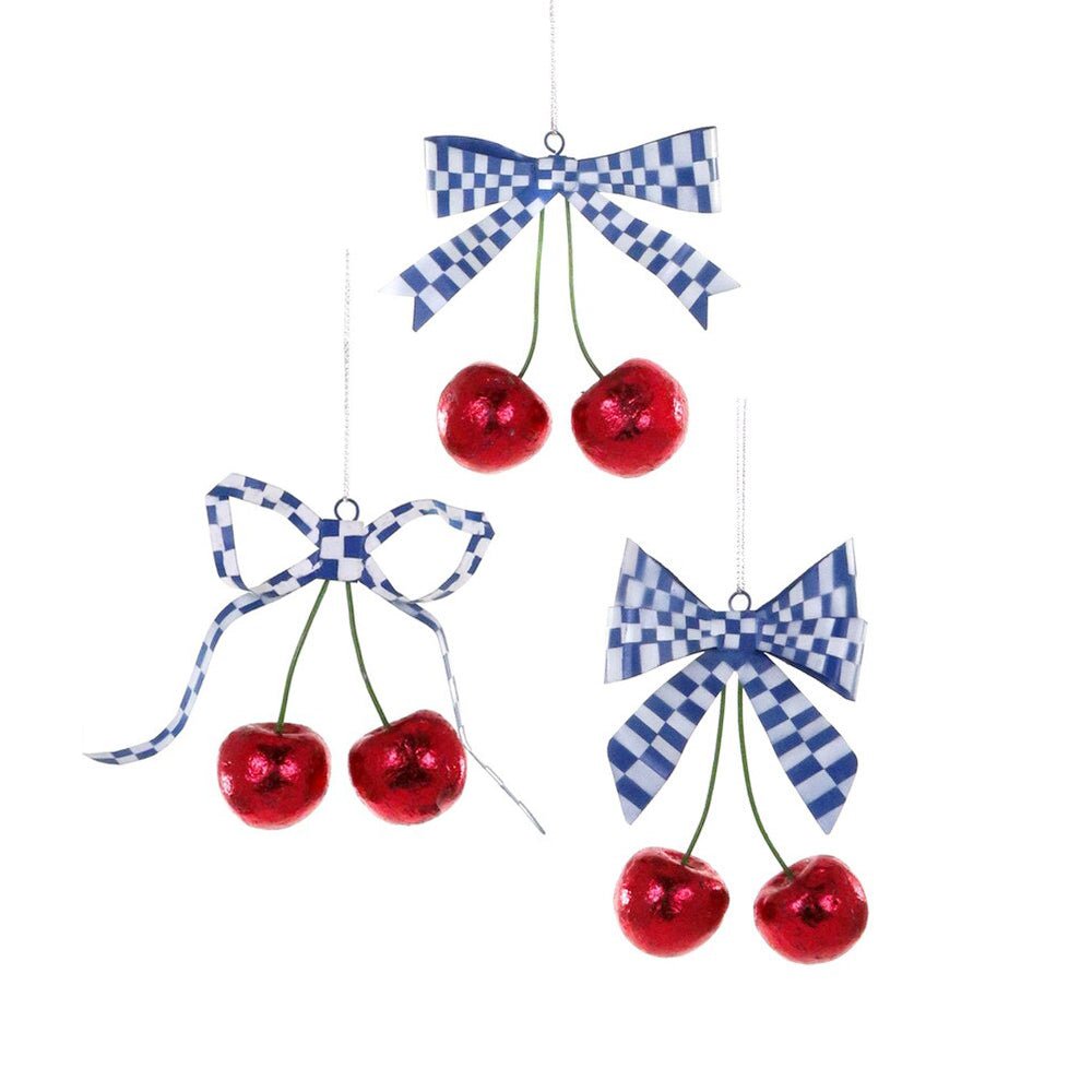 Coquette Cherries Ornament 4" - bubblegum market