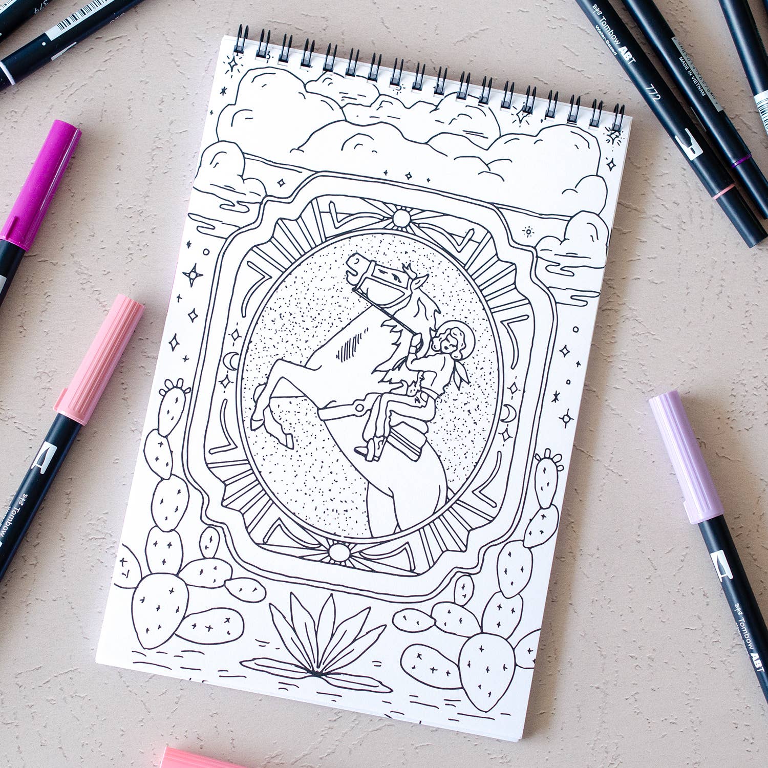 Cosmic Cowgirl Premium Coloring Book - bubblegum market