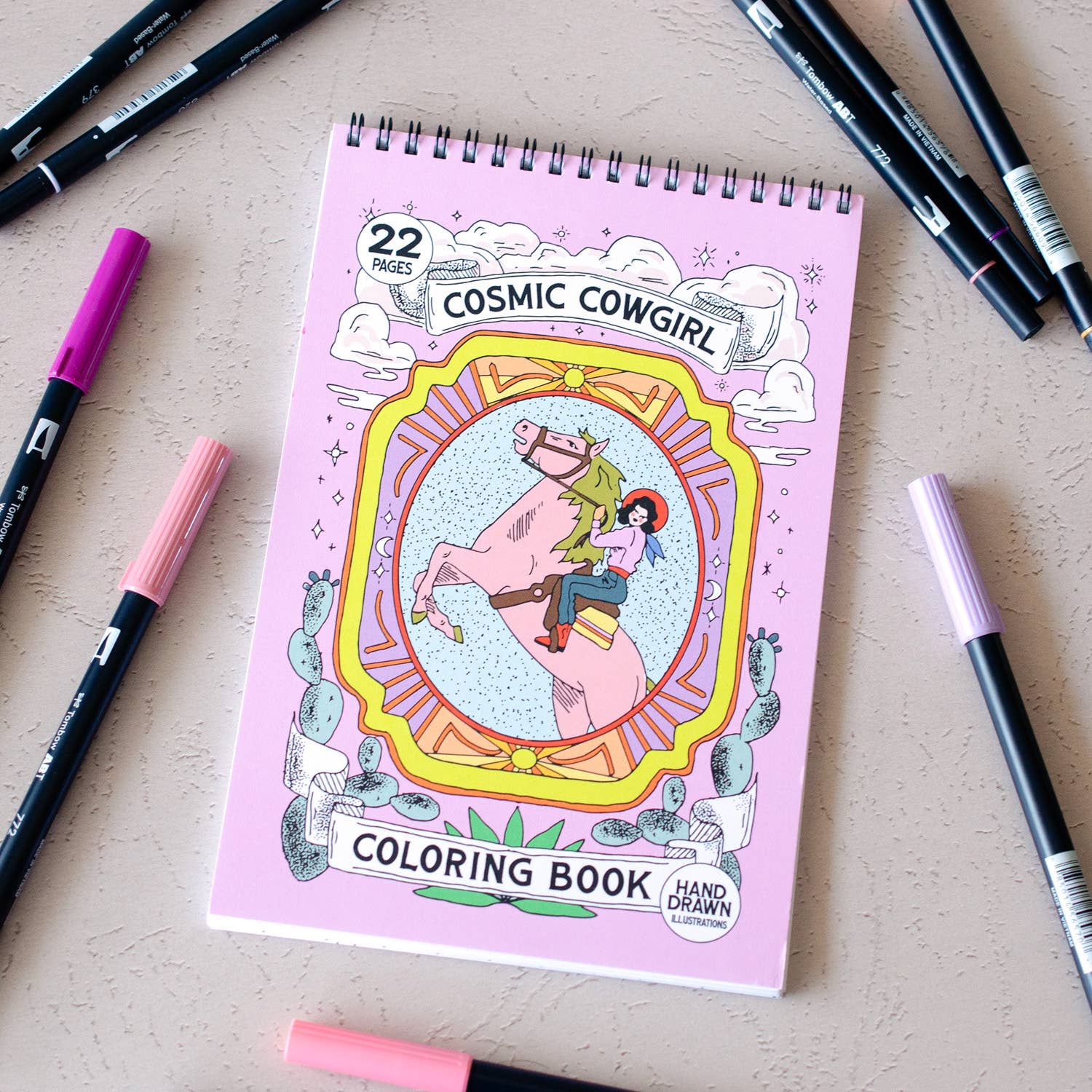 Cosmic Cowgirl Premium Coloring Book - bubblegum market