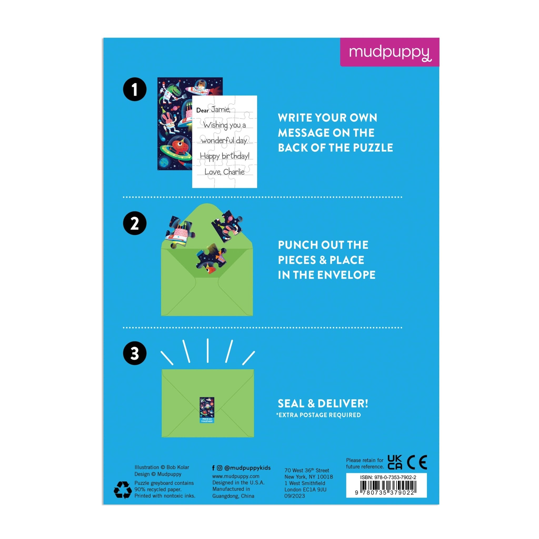 Cosmic Party Greeting Card Puzzle - bubblegum market