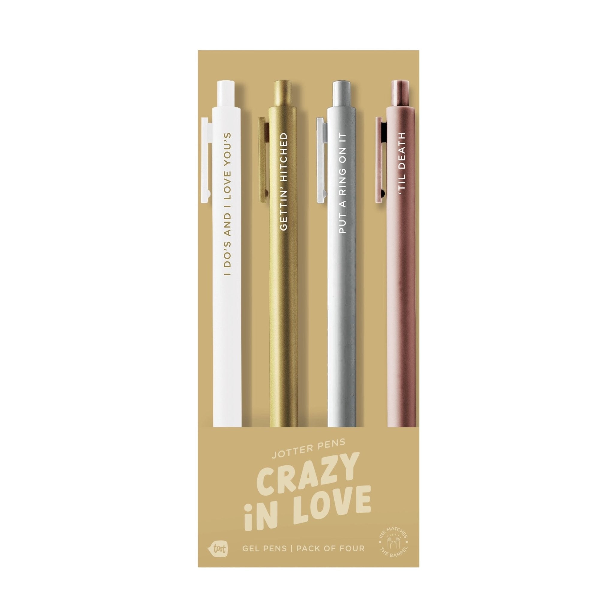 CRAZY IN LOVE Jotter Pen Set - bubblegum market
