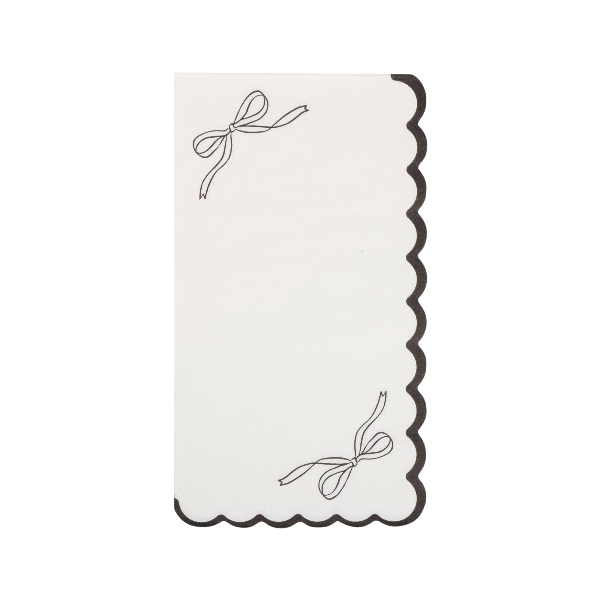 Cream & Black Bow Guest Napkins - bubblegum market