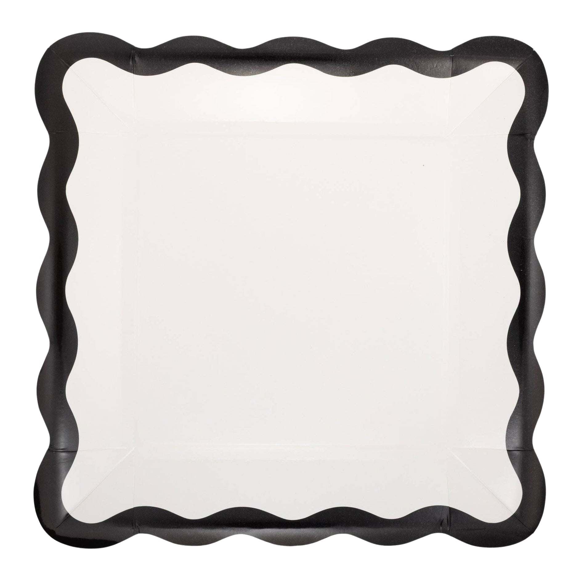 Cream & Black Ric Rac Paper Plates 10" - bubblegum market