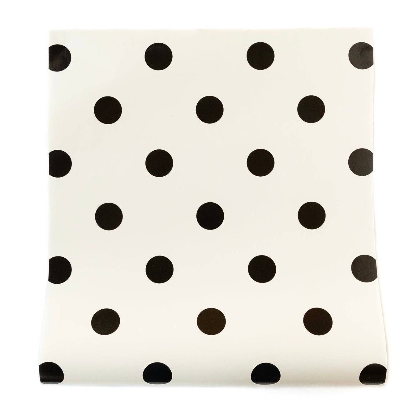Cream with Black Dots Paper Table Runner - bubblegum market