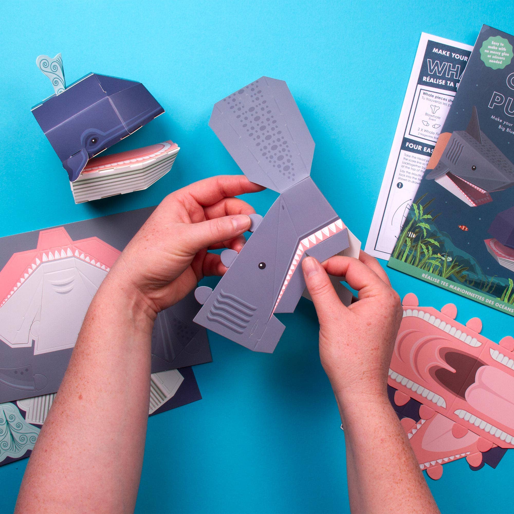 Create Your Own Shark & Whale Ocean Puppets - bubblegum market