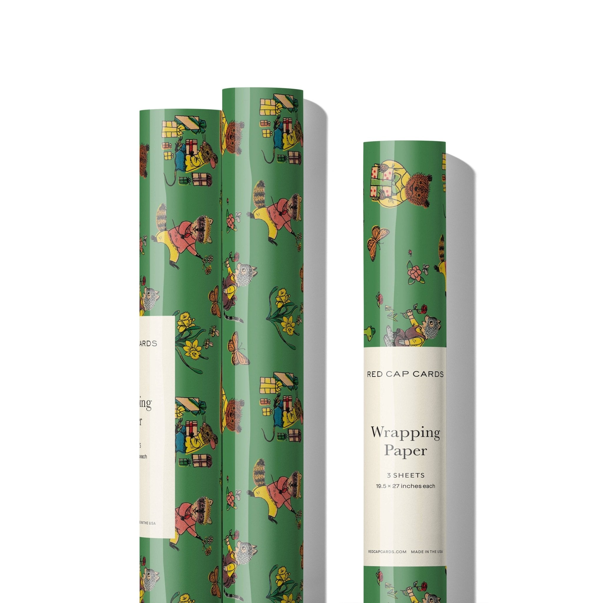 Critter Wishes Wrapping Paper Sheets (Roll of 3) - bubblegum market
